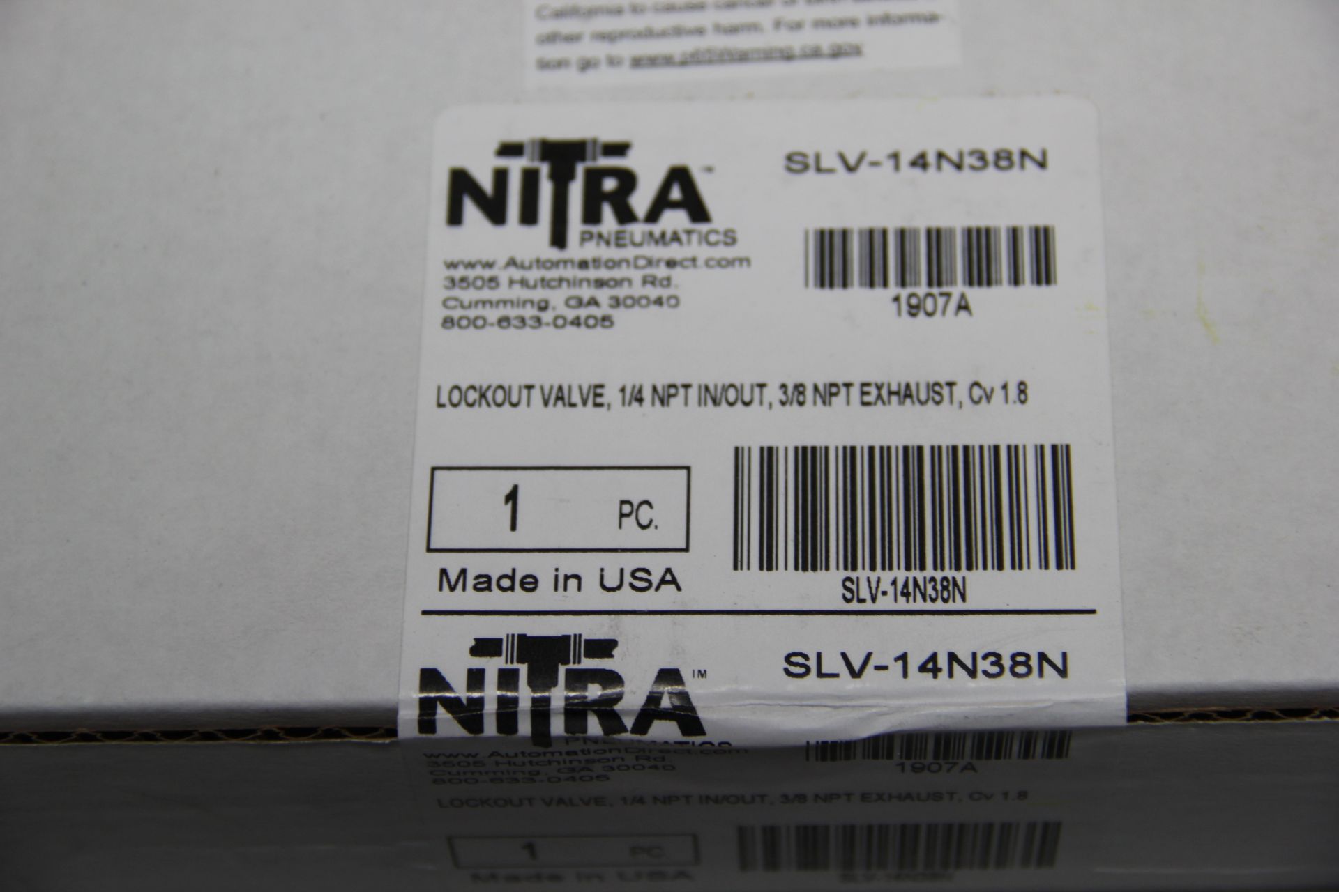 NEW AUTOMATION DIRECT NITRA LOCKOUT VALVE - Image 3 of 3