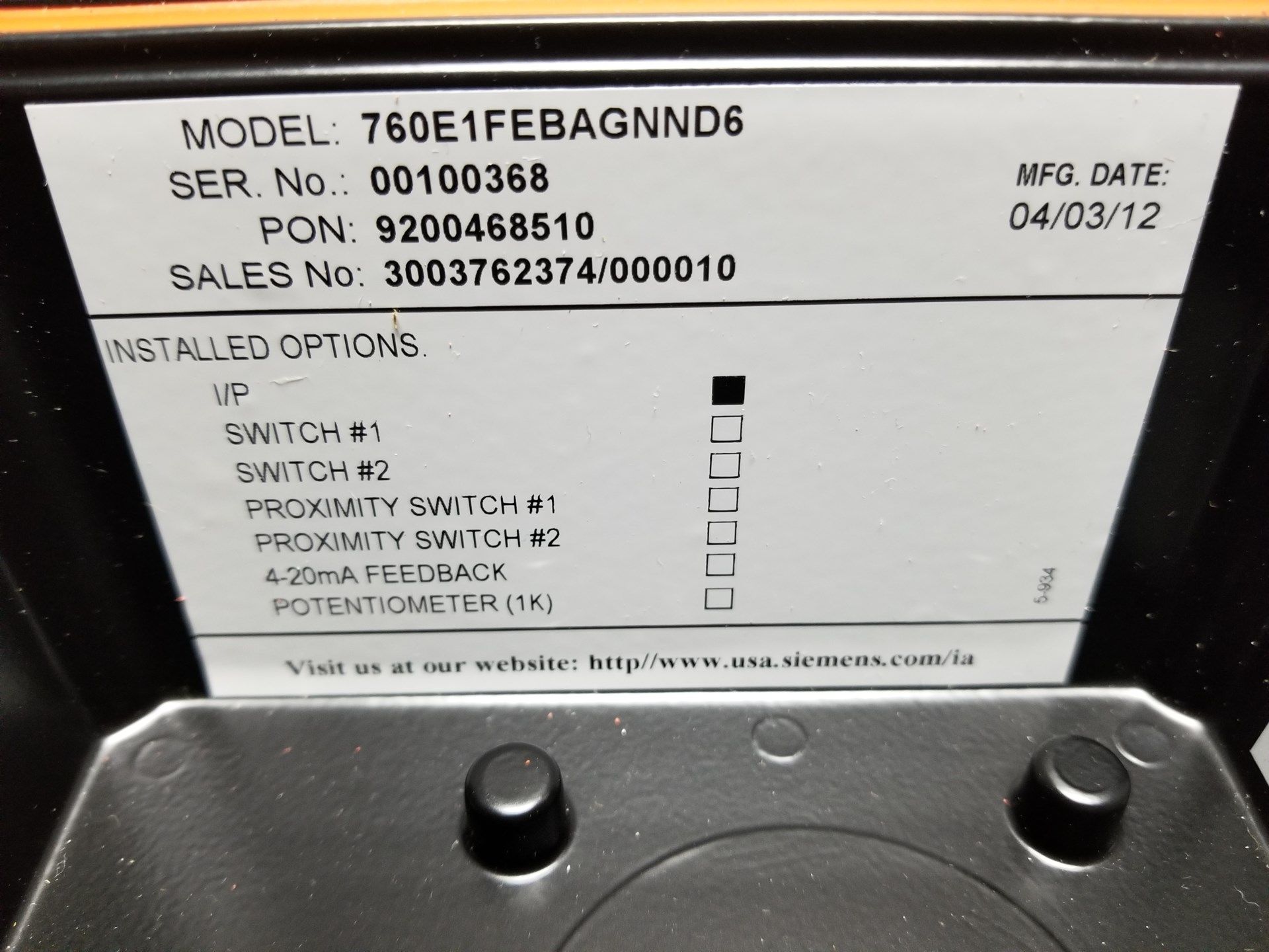 NEW SIEMENS VALVE POSITIONER - Image 6 of 9