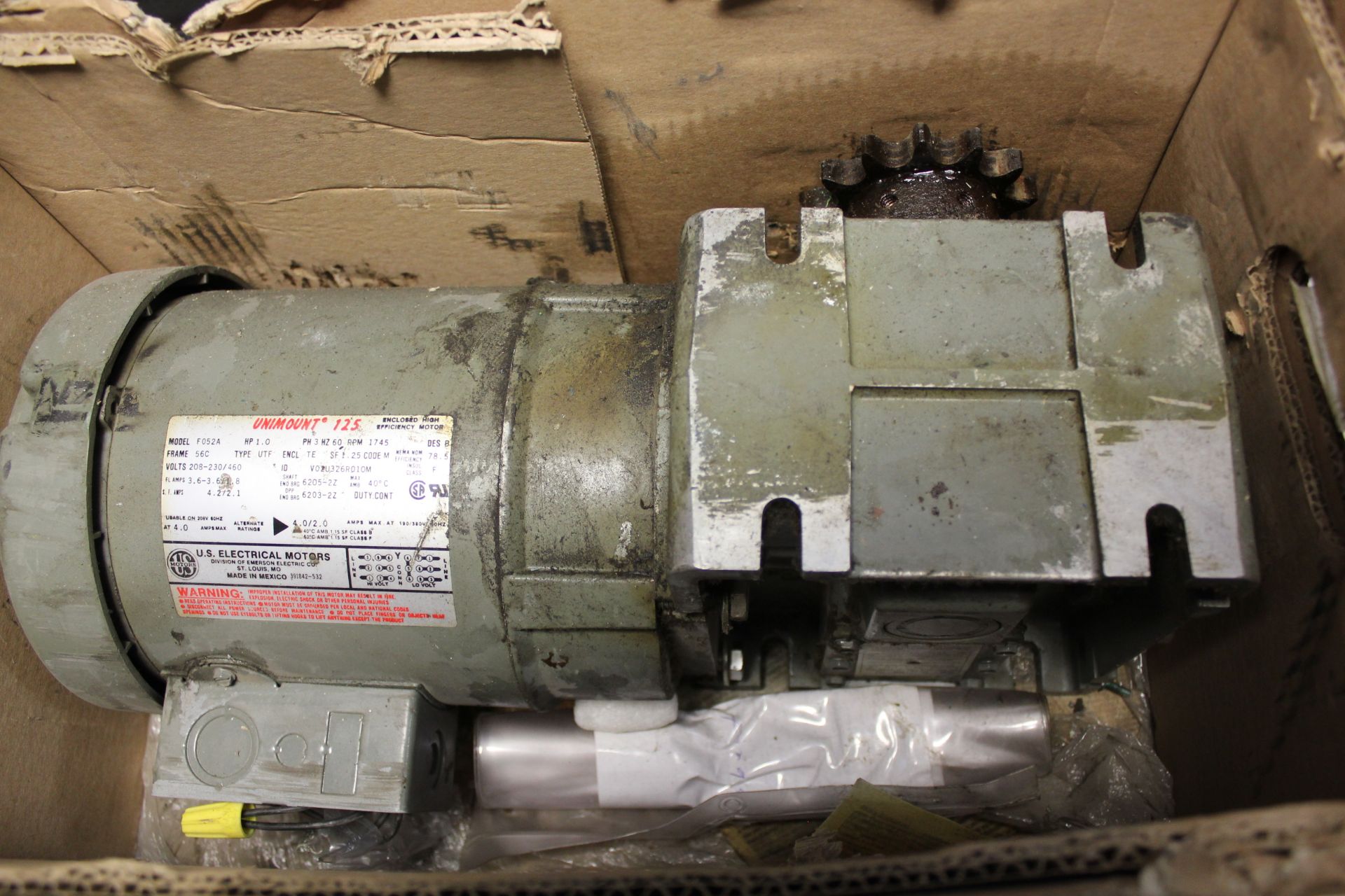 U.S ELECTRICAL UNIMOUNT MOTOR AND GEAR REDUCER - Image 3 of 3