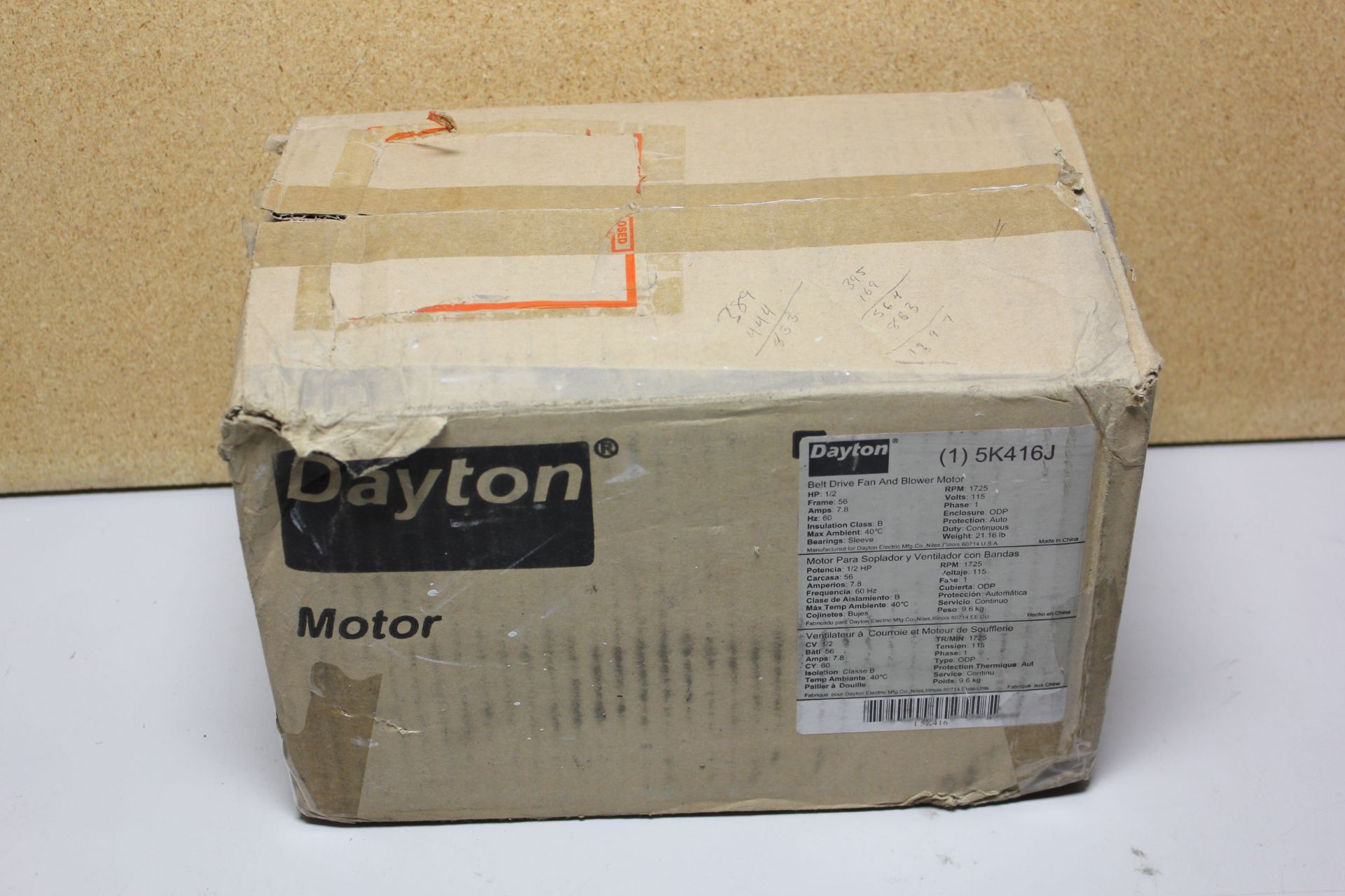 NEW DAYTON BELT DRIVE FAN AND BLOWER MOTOR