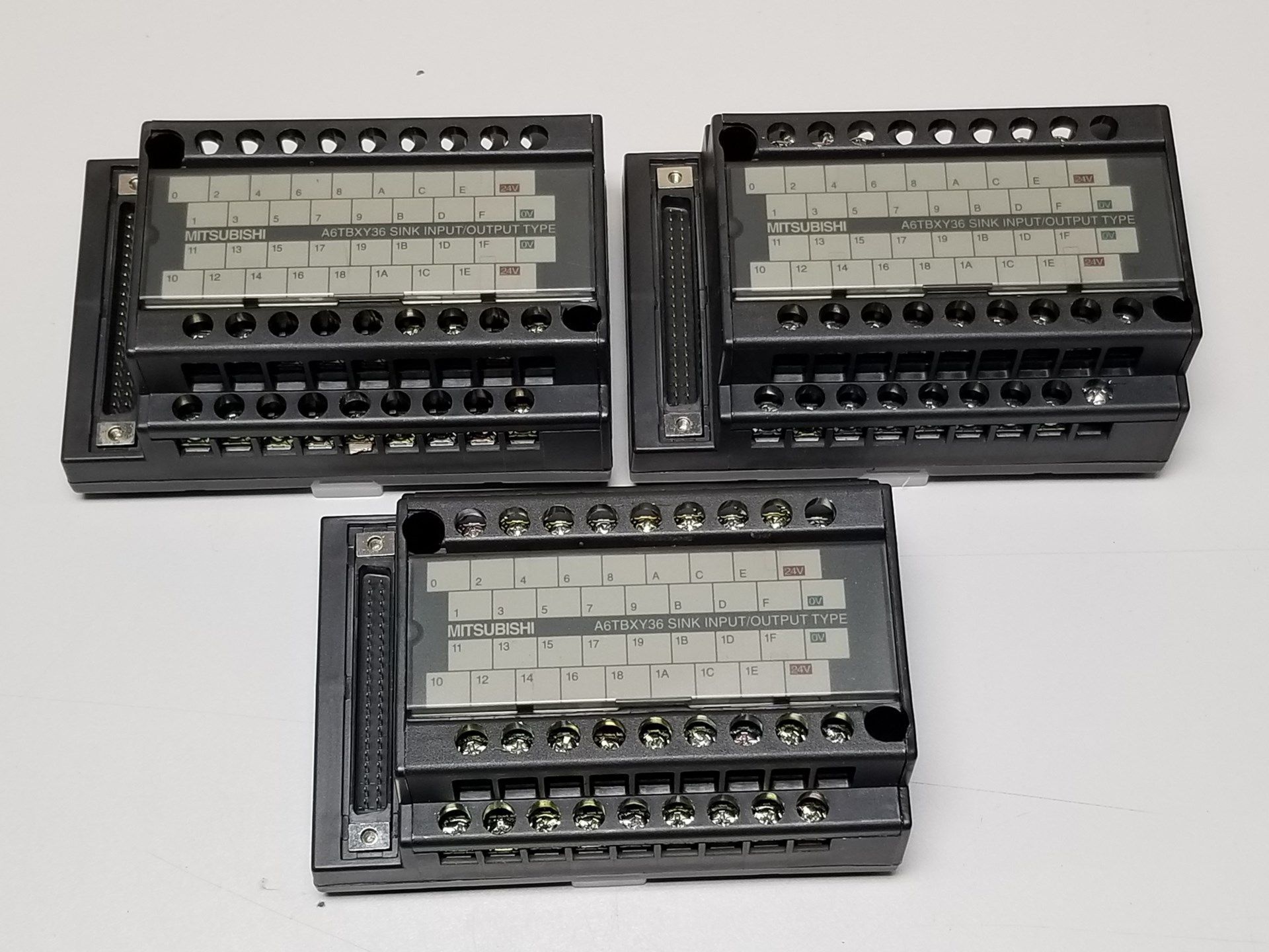 LOT OF MITSUBISHI PLC TERMINAL MODULES