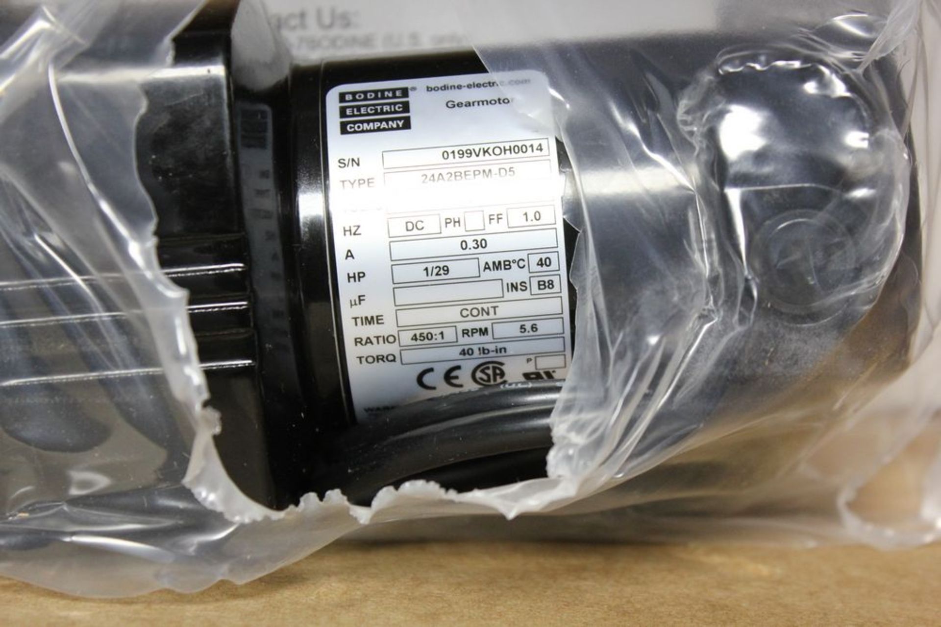 NEW BODINE GEAR MOTOR - Image 5 of 5