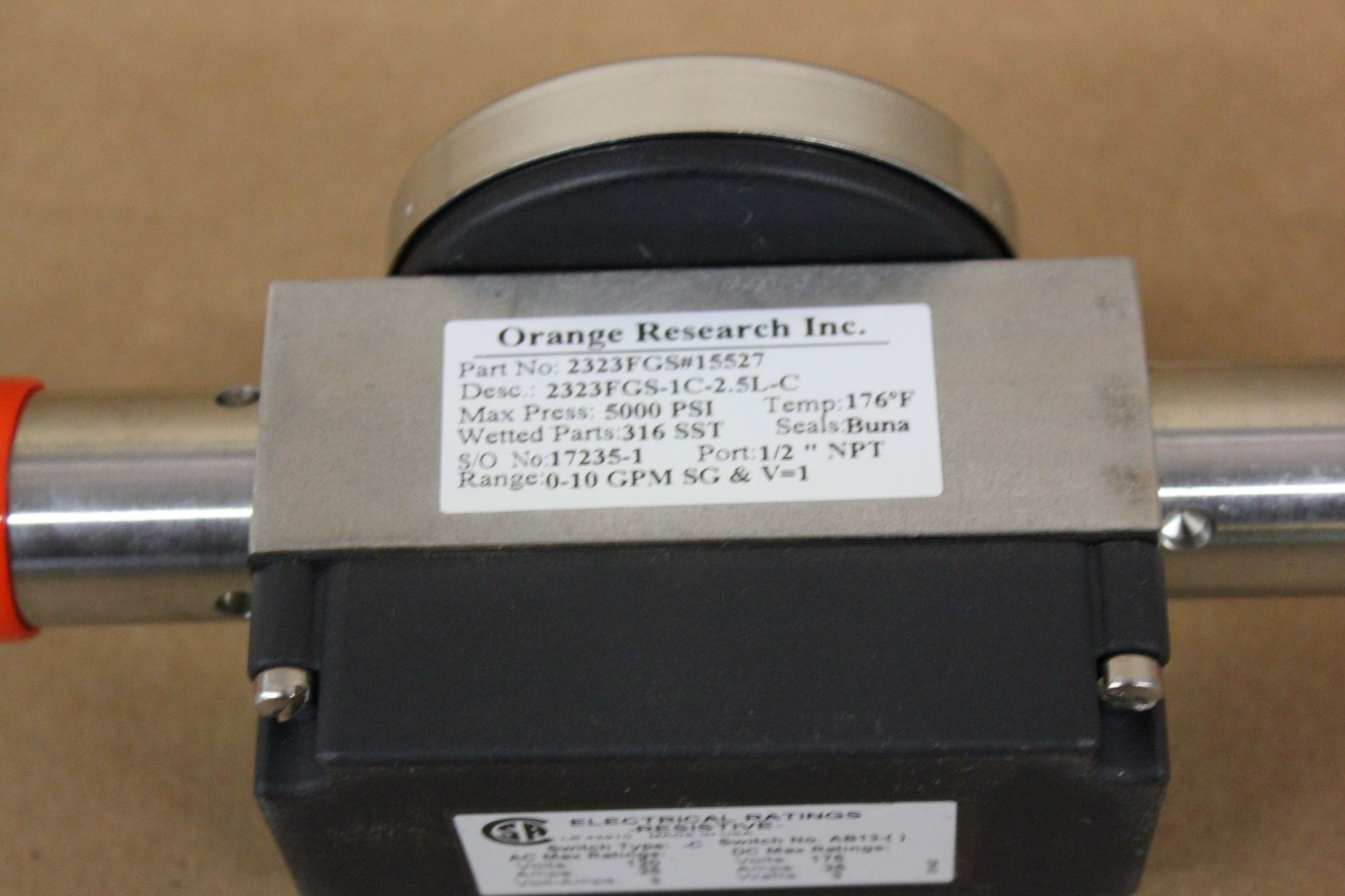 NEW ORANGE RESEARCH FLOW METER - Image 6 of 7