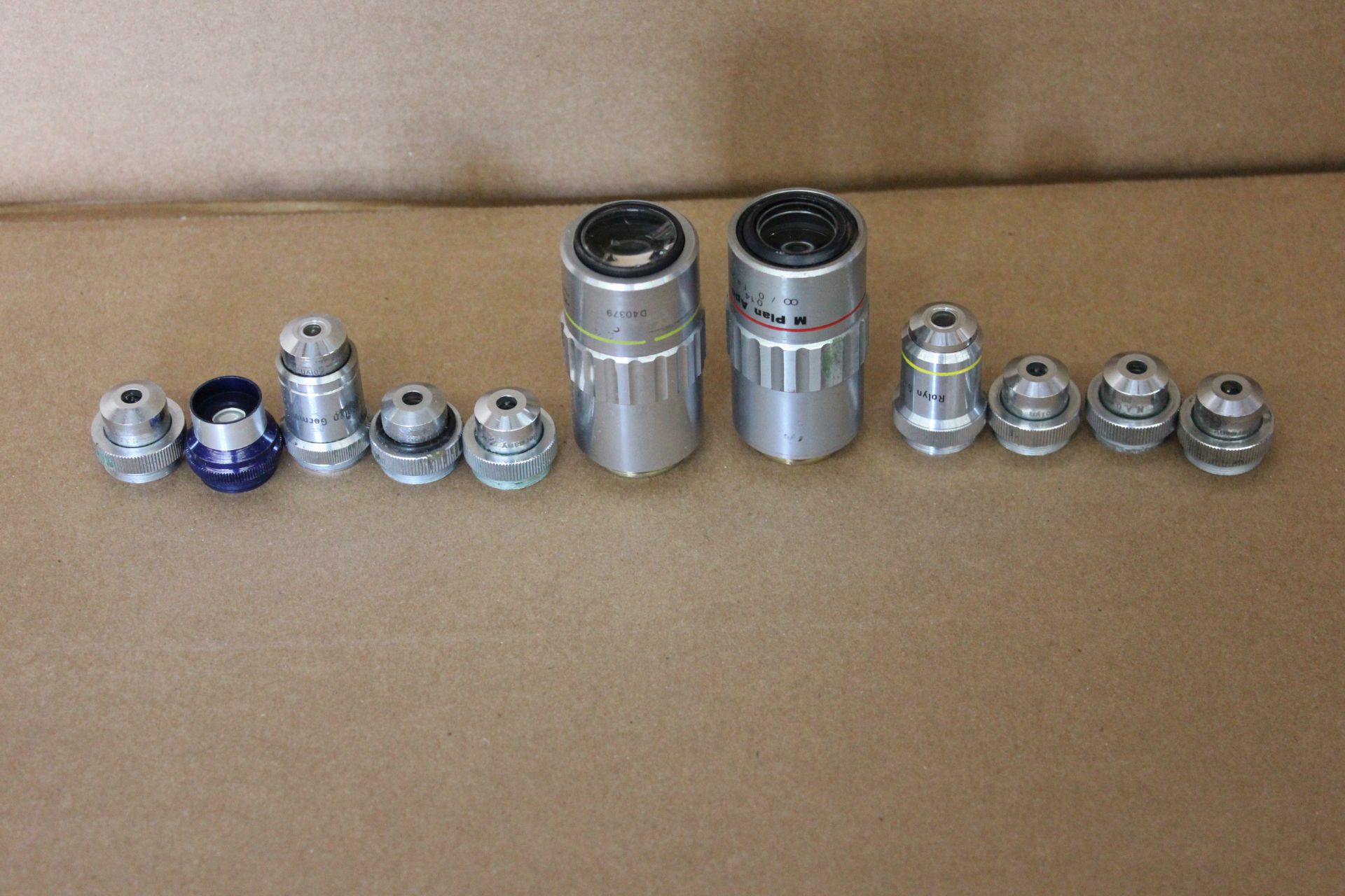 LOT OF MICROSCOPE OBJECTIVE LENSES