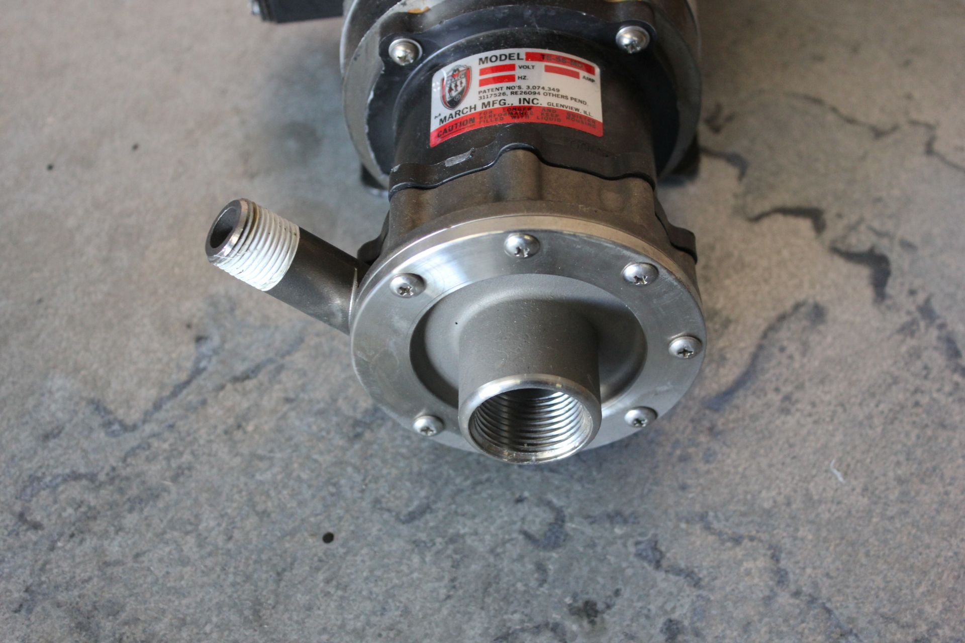 MARCH CHEMICAL PUMP WITH BALDOR MOTOR - Image 2 of 6