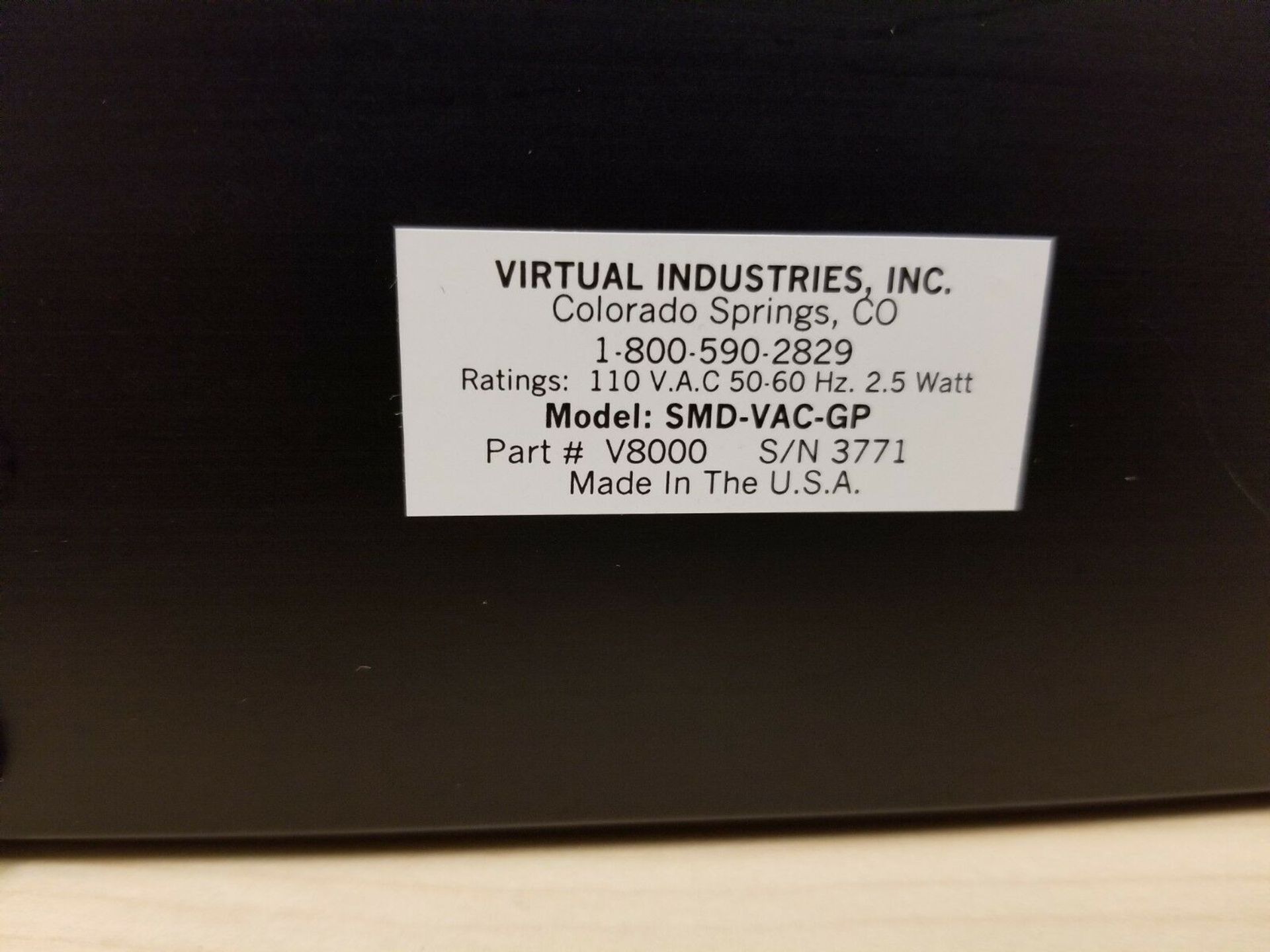 NEW VIRTUAL INDUSTRIES VACUUM PEN HANDLING STATION - Image 10 of 10