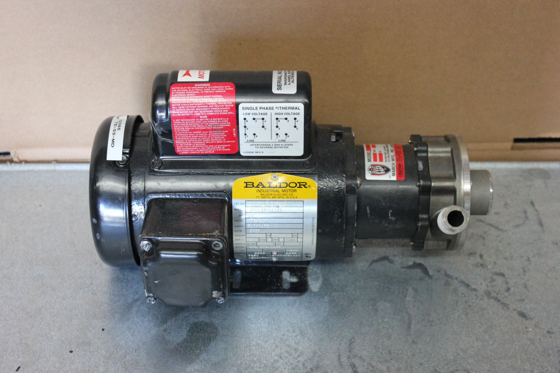 MARCH CHEMICAL PUMP WITH BALDOR MOTOR