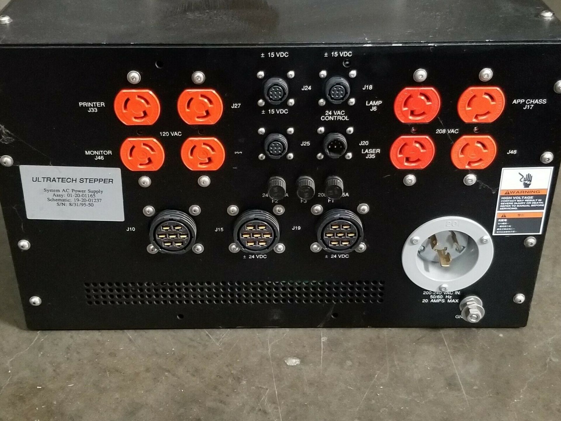 ULTRATECH STEPPER SYSTEM AC POWER SUPPLY - Image 4 of 6