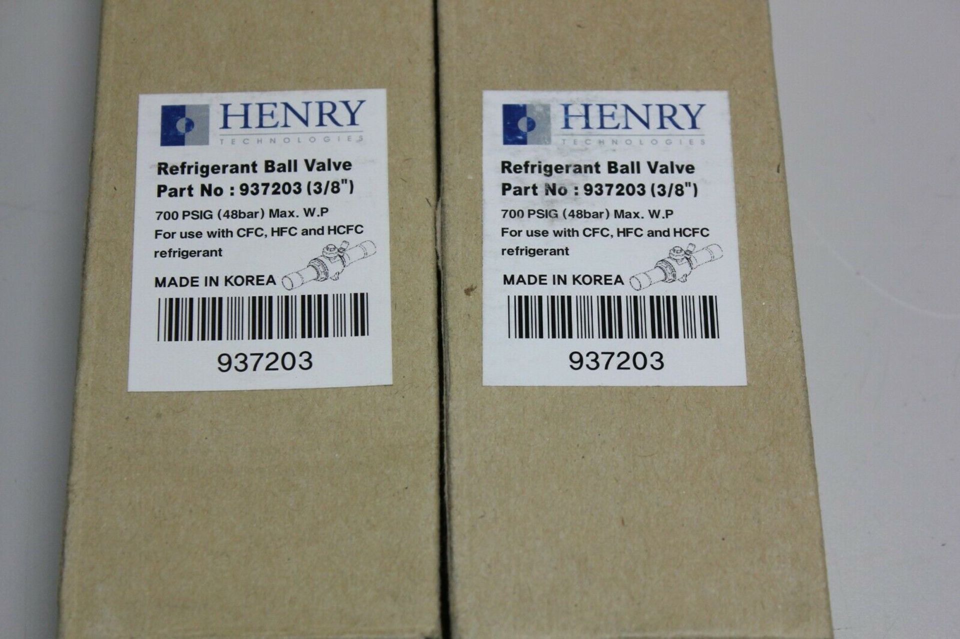 LOT OF 2 NEW HENRY TECHNOLOGIES REFRIGERANT BALL VALVES - Image 2 of 2