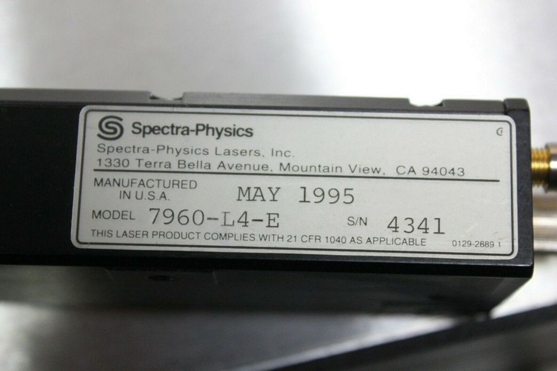SPECTRA PHYSICS 7300 LASER DIODE MODULE WITH 7310 REMOTE 7960-L4-E LASER - Image 6 of 9