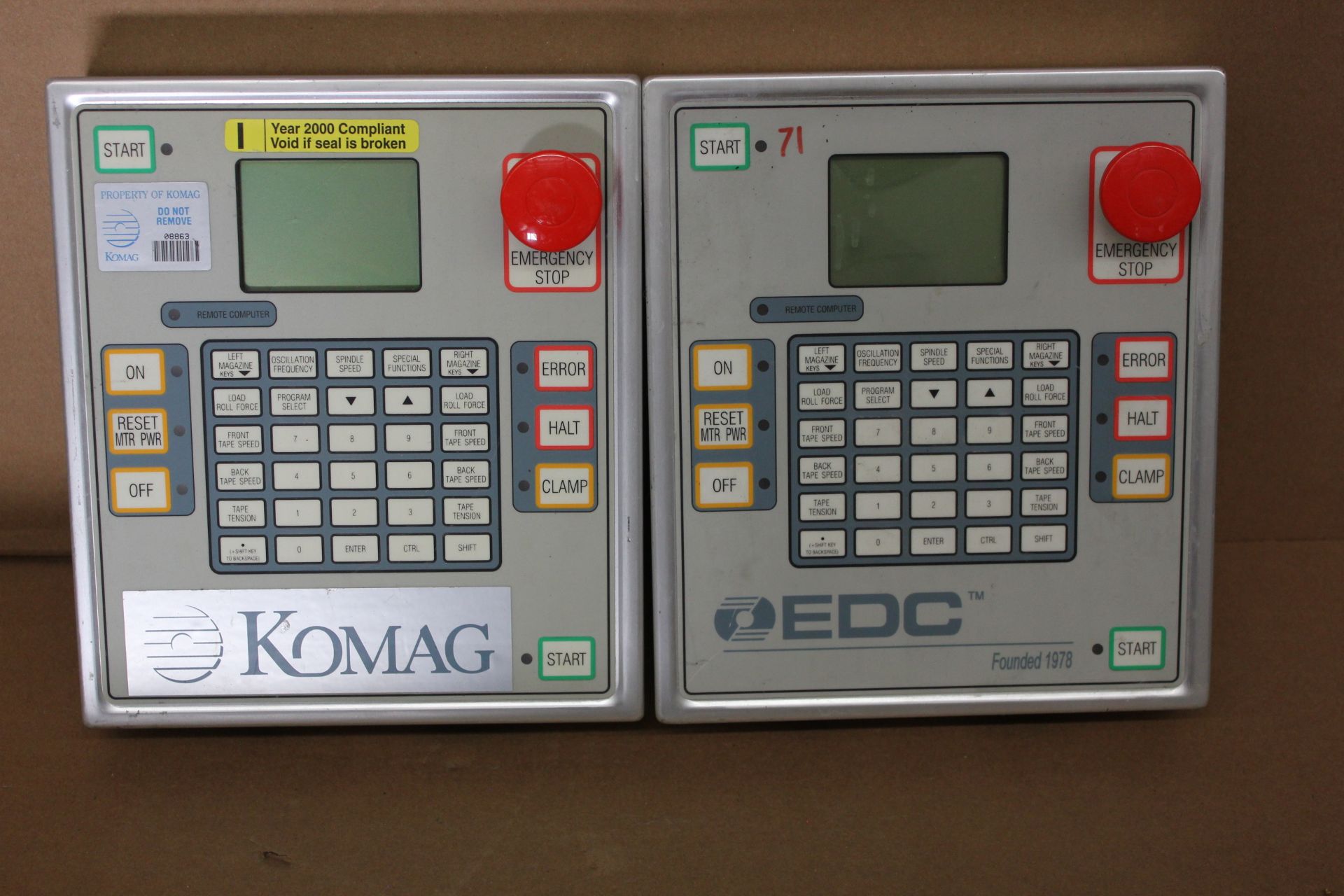 LOT OF KOMAG/EDC OPERATOR CONTROL PANELS HMI'S