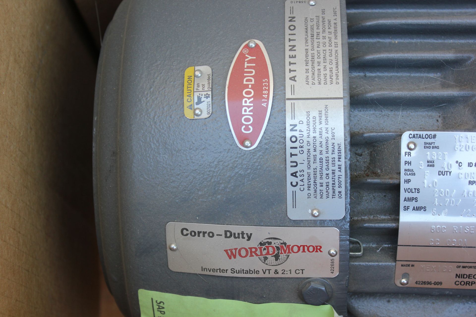 NEW US MOTORS CORRO-DUTY 1HP MOTOR - Image 4 of 5