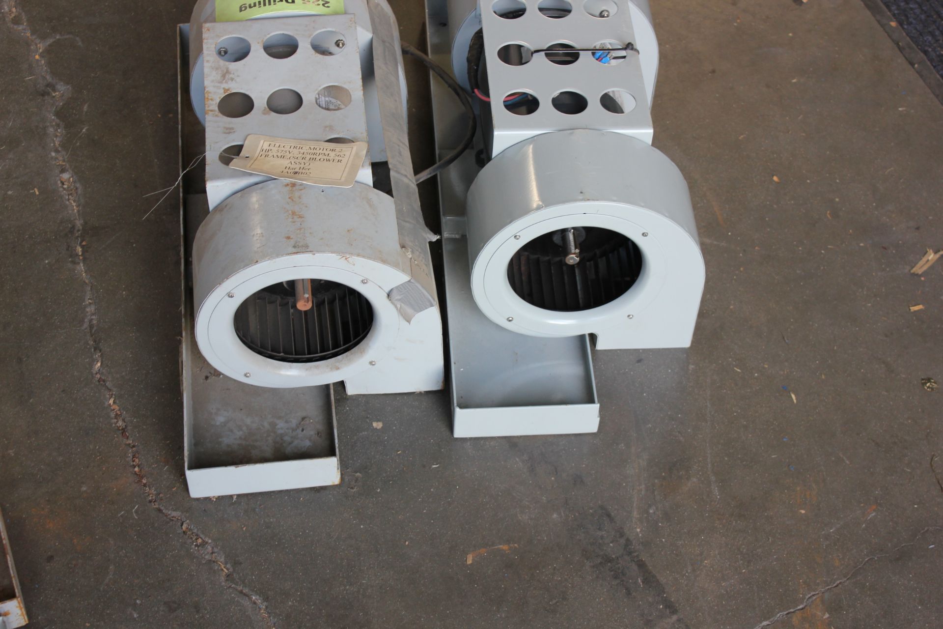 LOT OF 2 INDUSTRIAL BLOWERS WITH MOTORS - Image 3 of 6