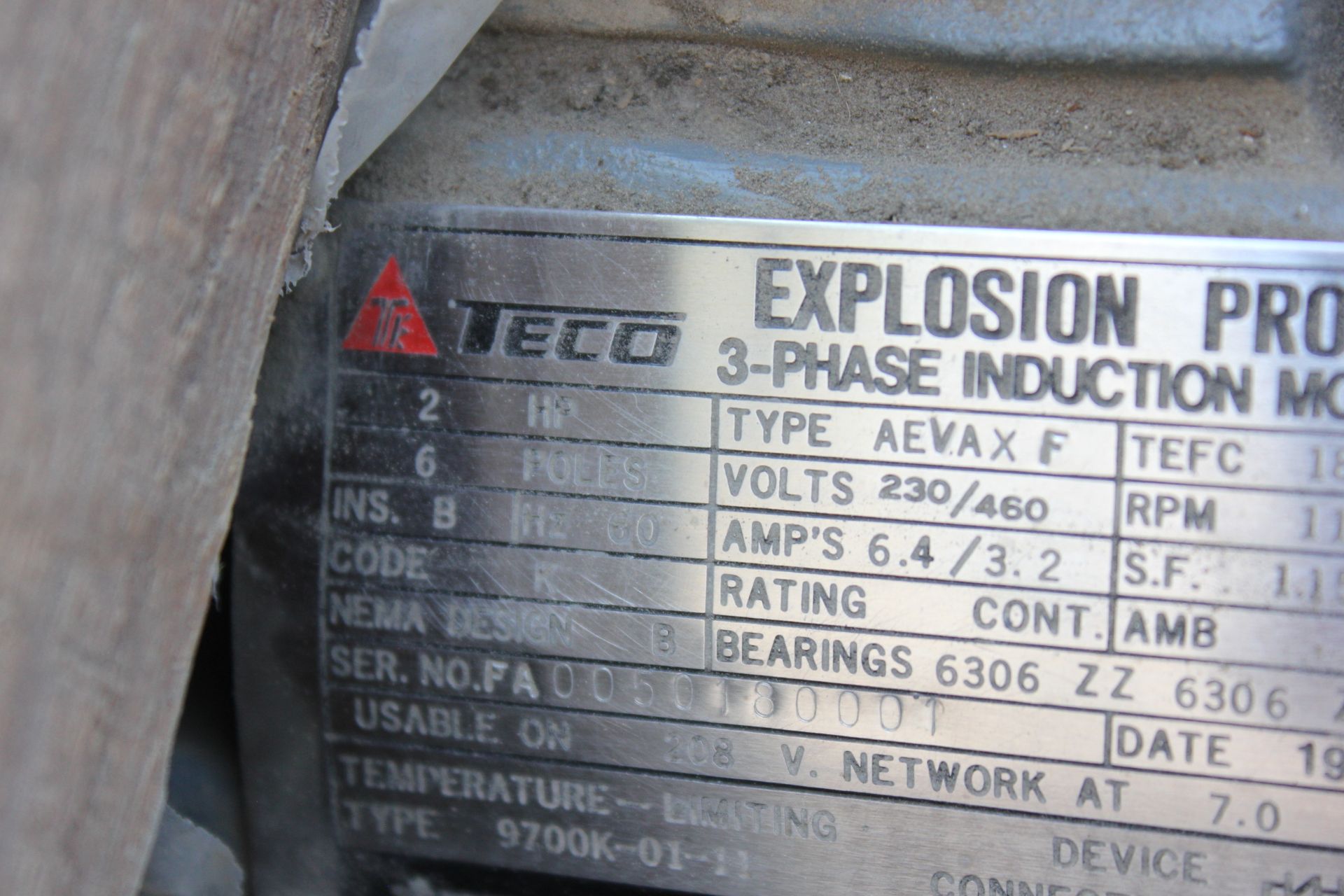 NEW TECO 2HP EXPLOSION PROOF MOTOR - Image 4 of 4