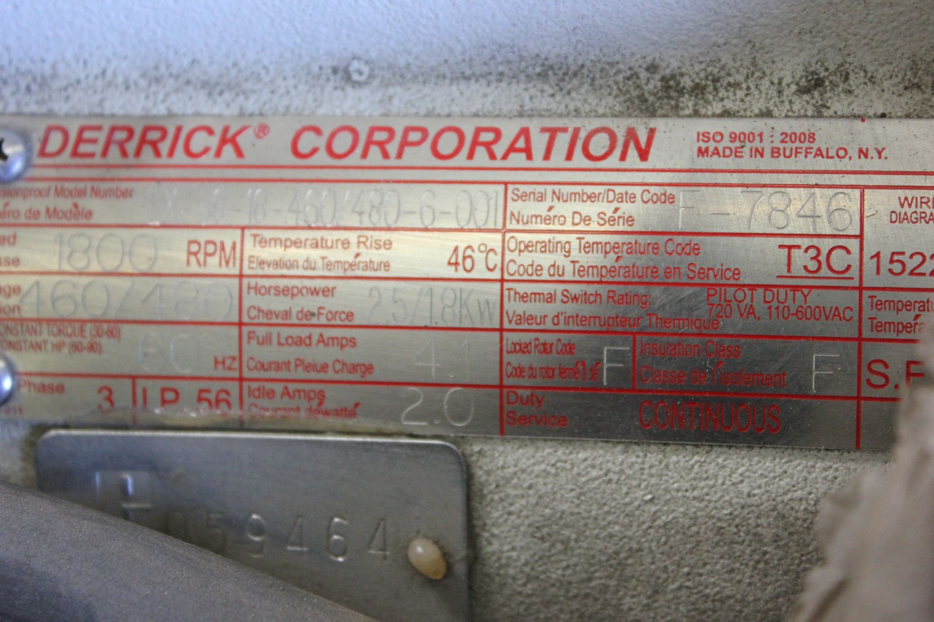 DERRICK SUPER G INTEGRATED VIBRATORY MOTOR - Image 6 of 6