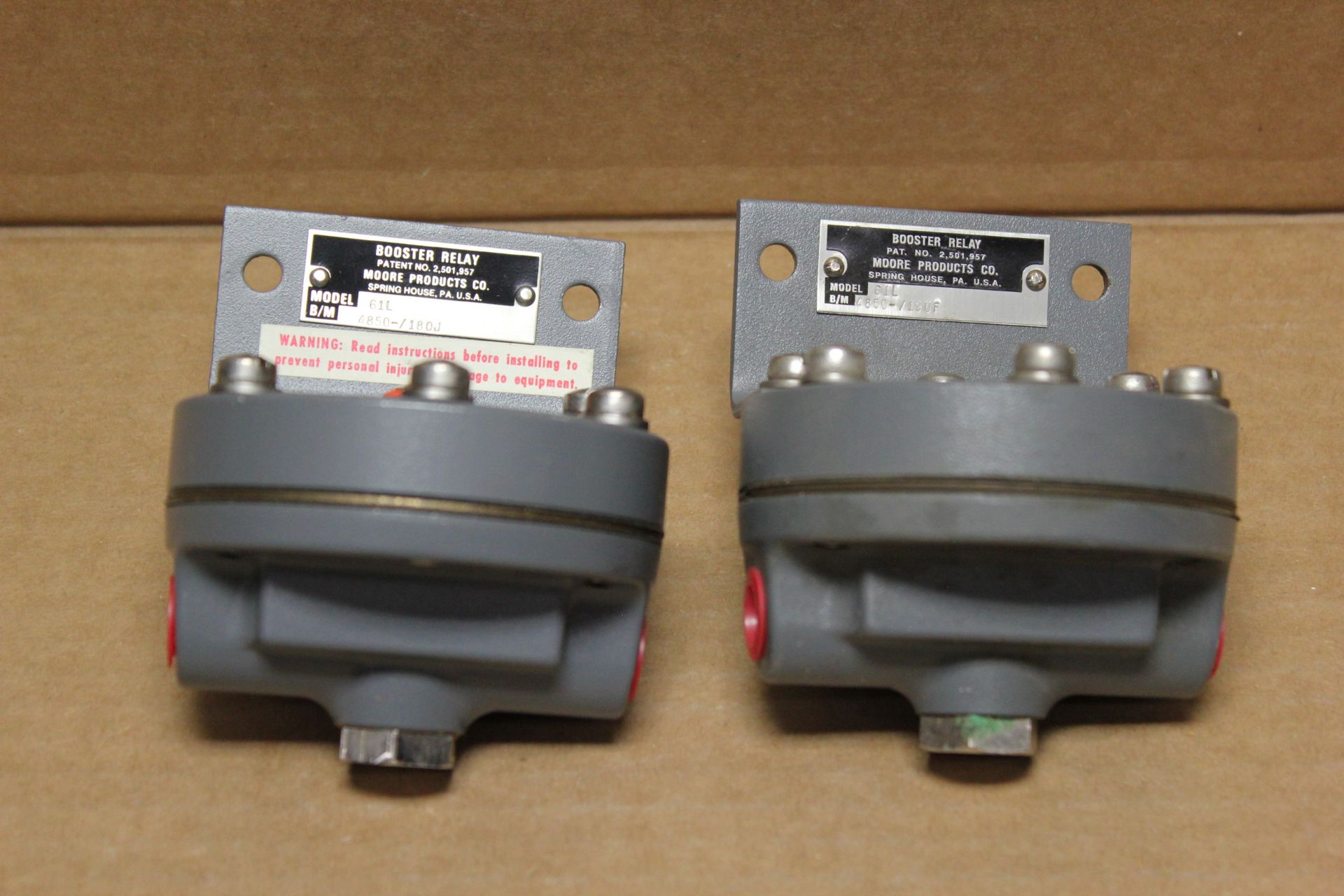 LOT OF 2 NEW MOORE PRODUCTS BOOSTER RELAYS