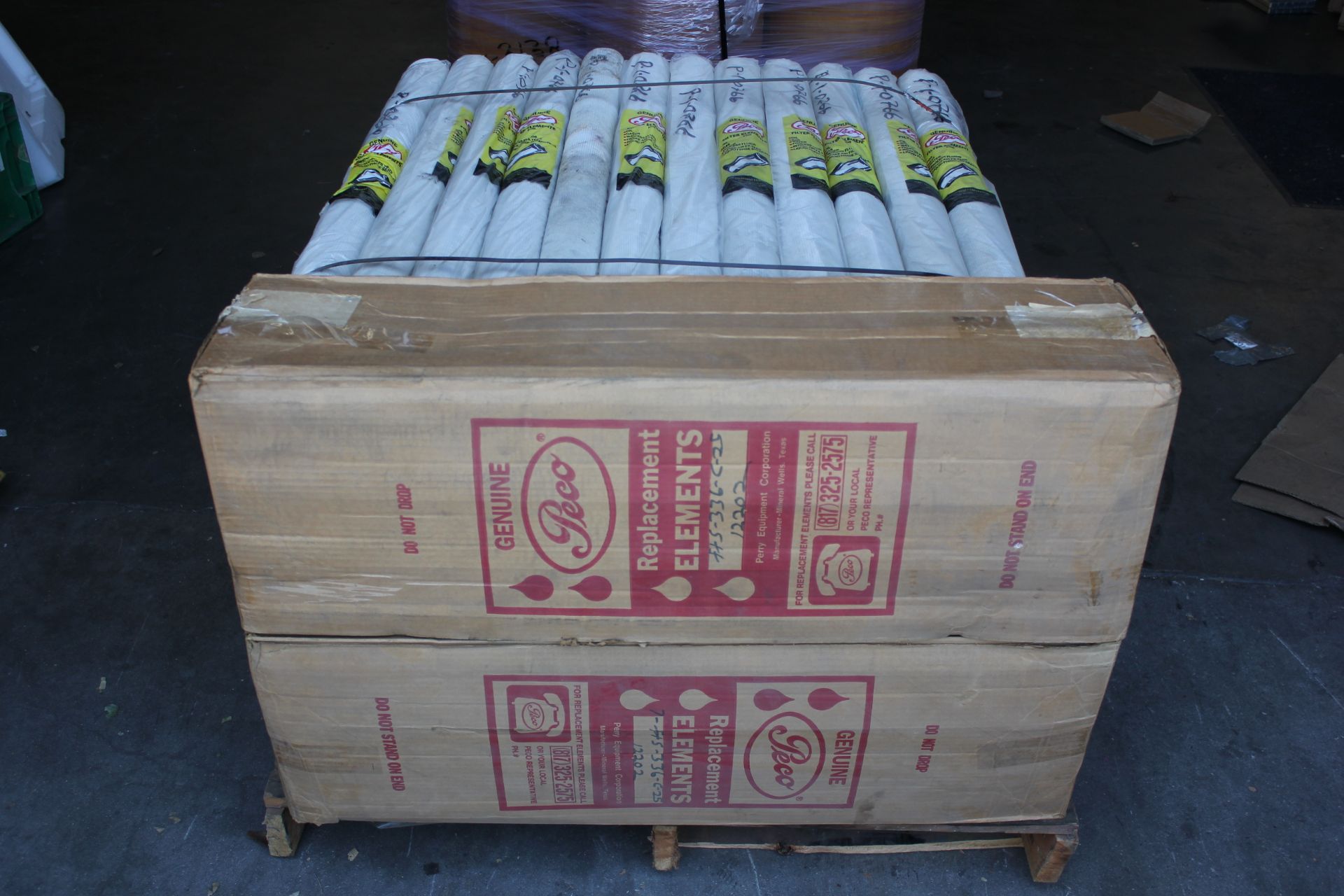 1 PALLET OF NEW PECO FILTER ELEMENTS
