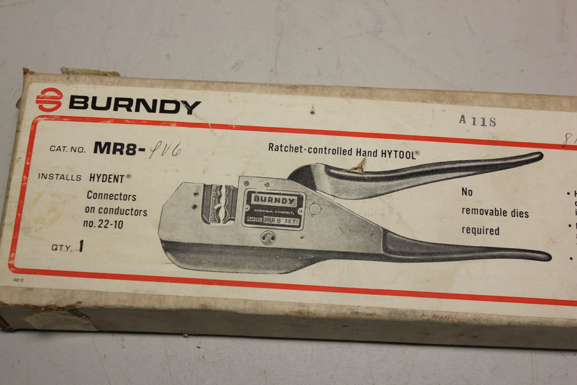 NEW BURNDY INDUSTRIAL CRIMP TOOL CRIMPER - Image 2 of 6