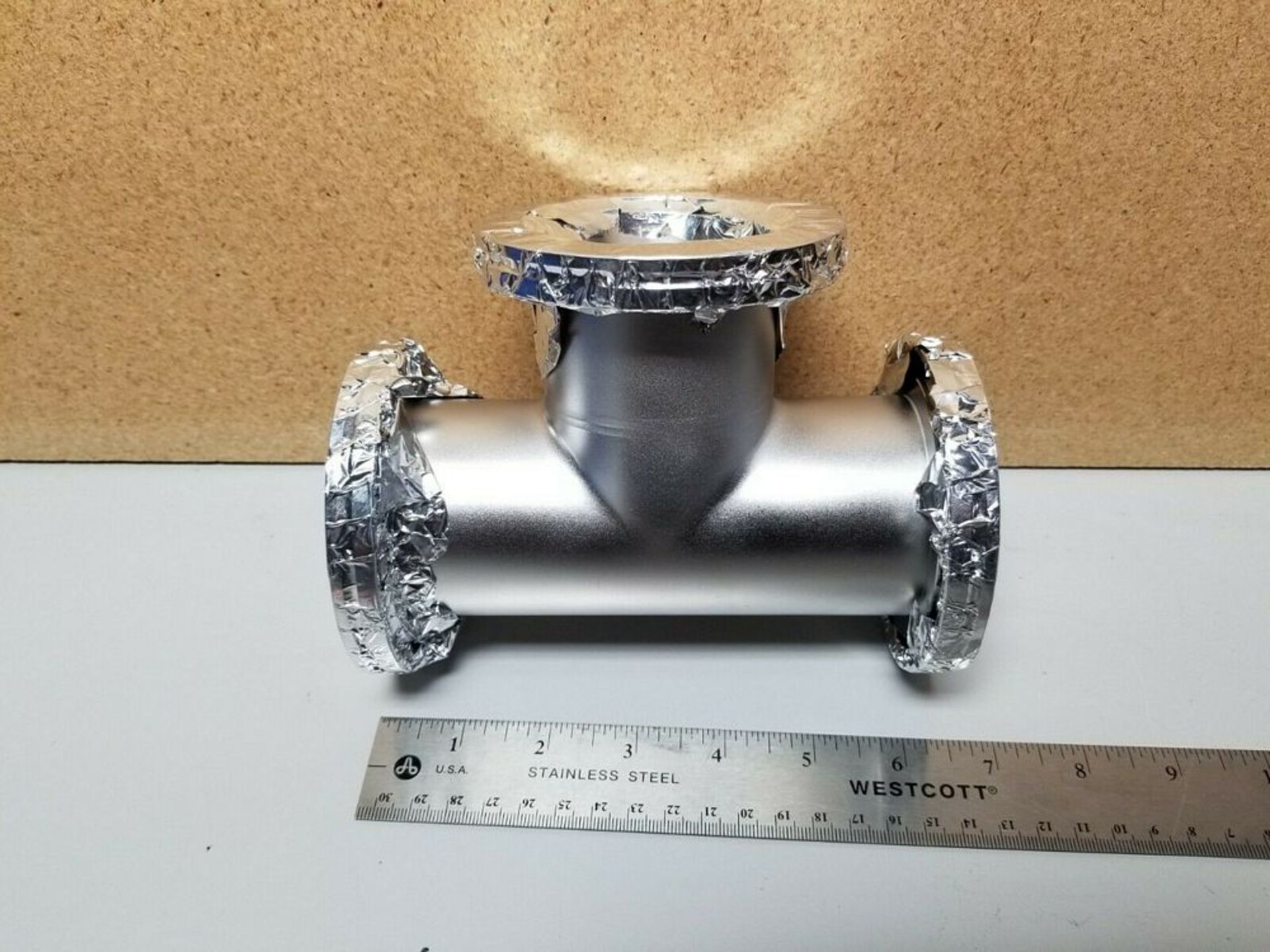 LARGE ISO 63 HIGH VACUUM ADAPTER TEE FITTING FLANGE