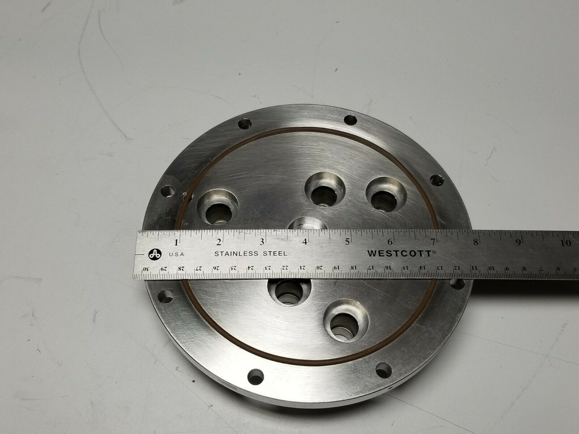 LARGE MULTIPORT VACUUM CHAMBER FLANGE/LID ADAPTER - Image 4 of 5