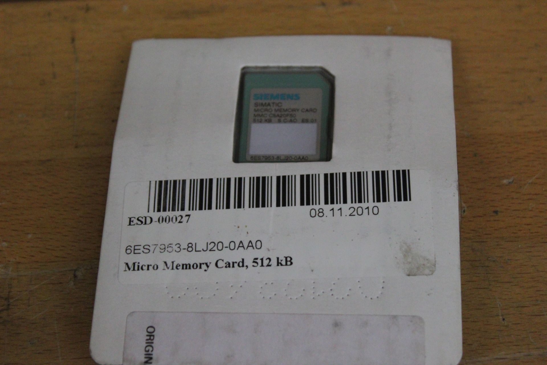NEW SIEMENS SIMATIC MICRO MEMORY CARD 512KB - Image 2 of 2