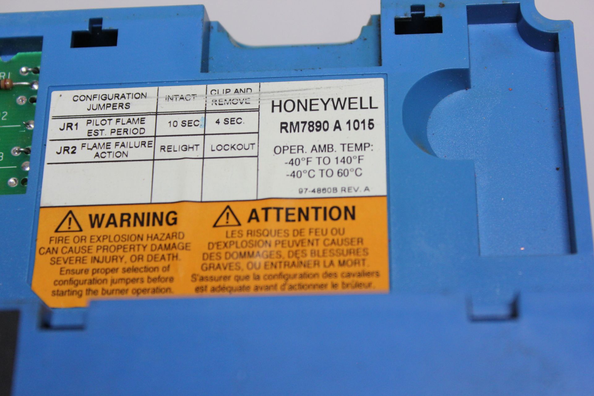 HONEYWELL BURNER CONTROL WITH FLAME AMPLIFIER - Image 6 of 9