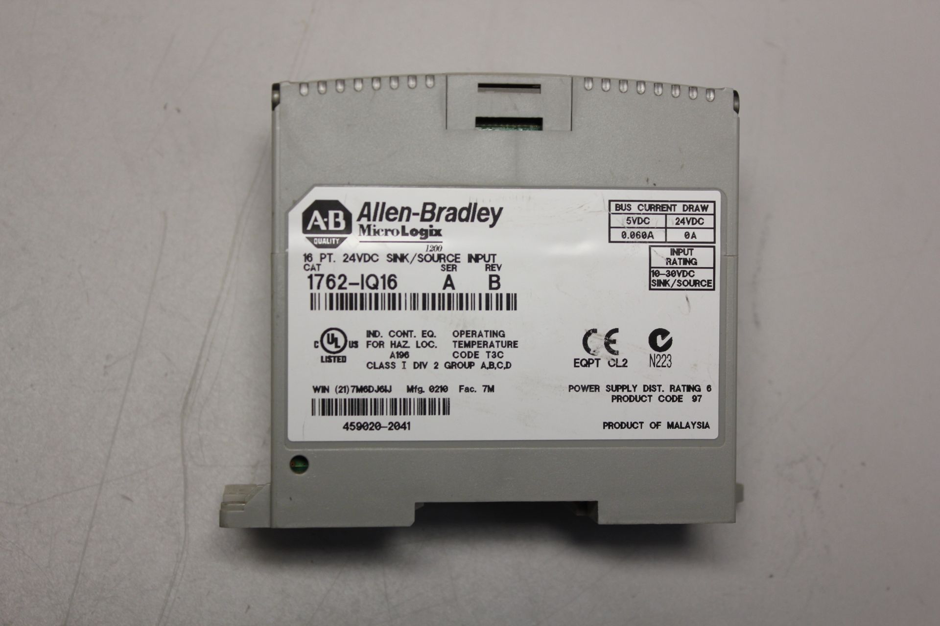 ALLEN BRADLEY MICROLOGIX 1200 PLC MODULE - Image 3 of 3