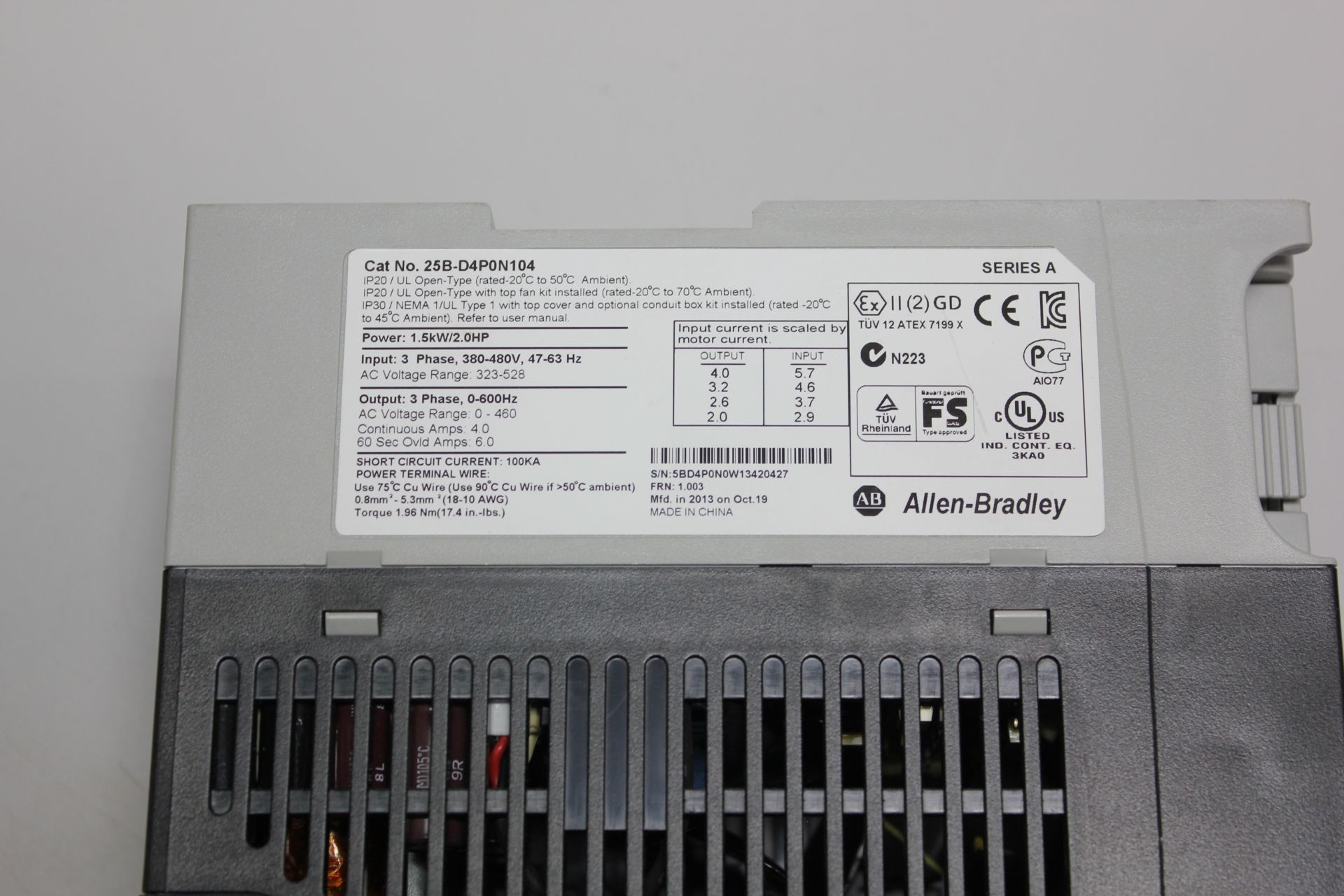 ALLEN BRADLEY POWERFLEX 525 2HP AC DRIVE - Image 4 of 4