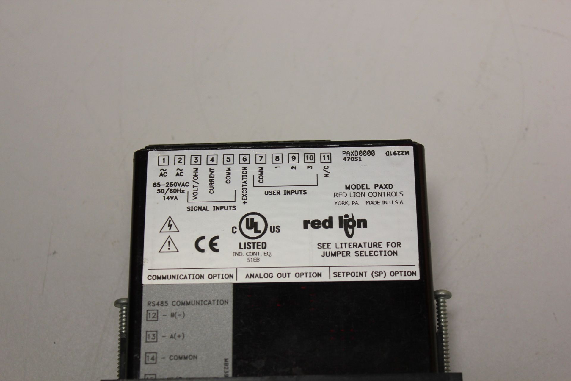 RED LION PAXD PANEL METER - Image 3 of 3