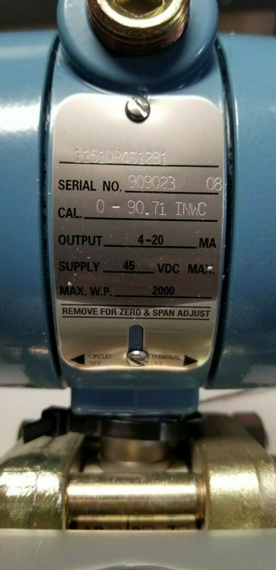 ROSEMOUNT 1151 PRESSURE TRANSMITTER W/ MANIFOLD & MOUNT - Image 6 of 8