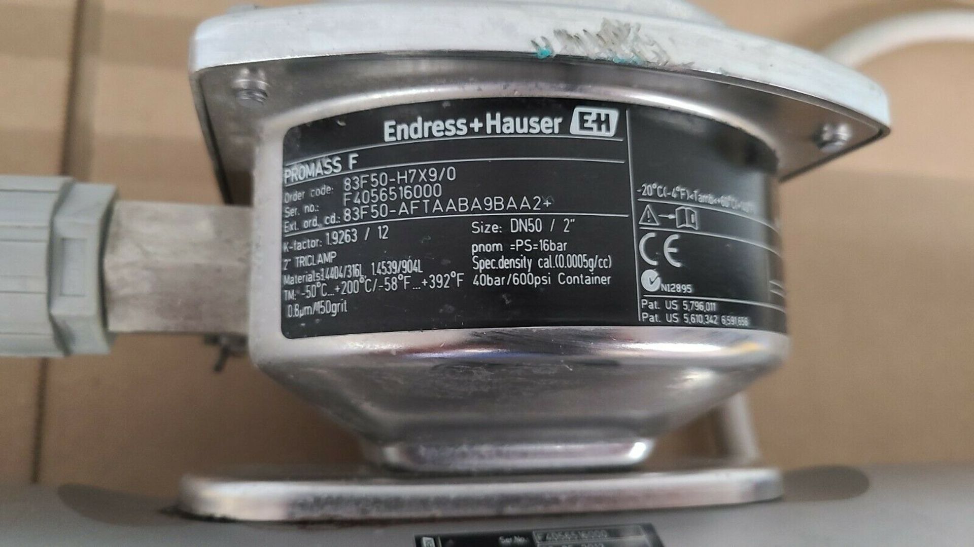 ENDRESS+HAUSER 83F50 PROMASS F FLOWMETER 2" - Image 3 of 5