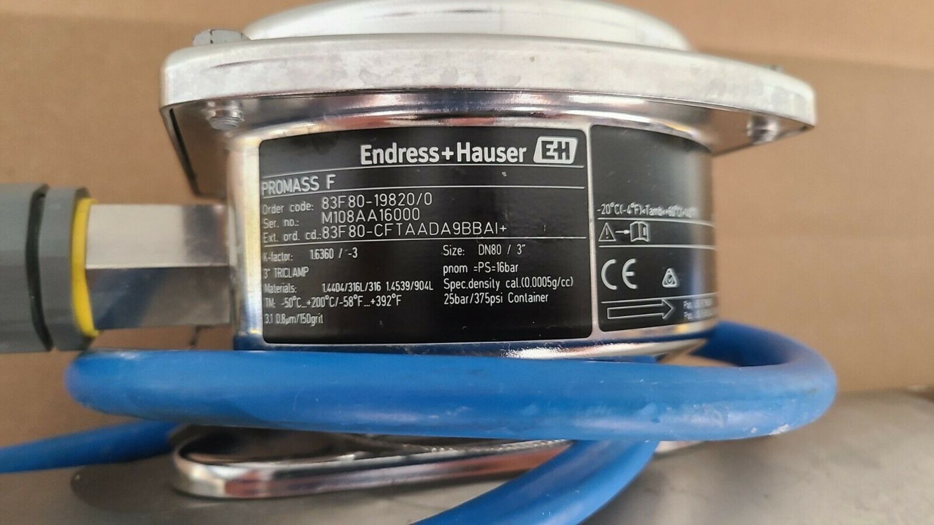 ENDRESS+HAUSER 83F80 PROMASS F FLOWMETER 3" - Image 2 of 8