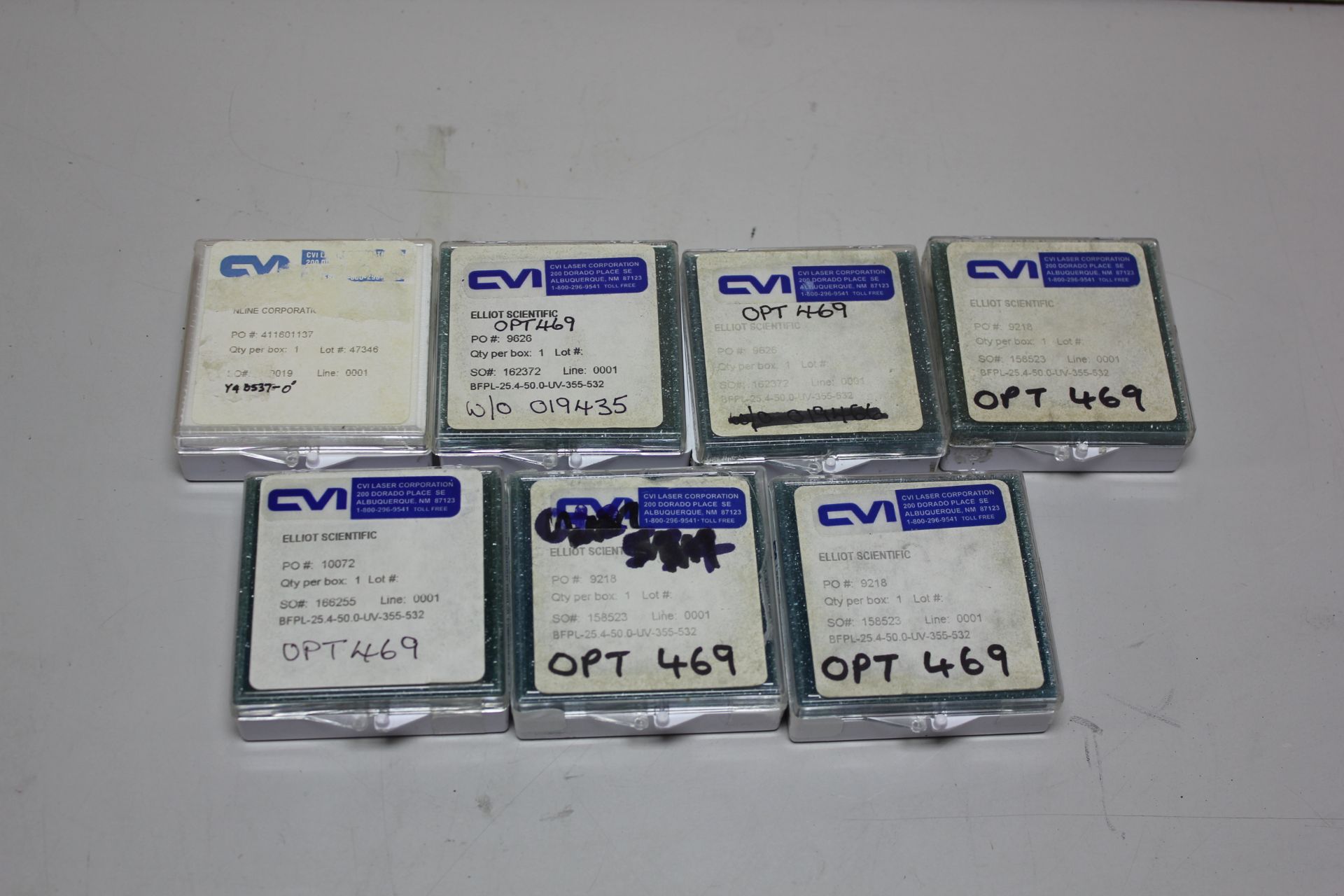 LOT OF CVI LASER OPTIC LENSES