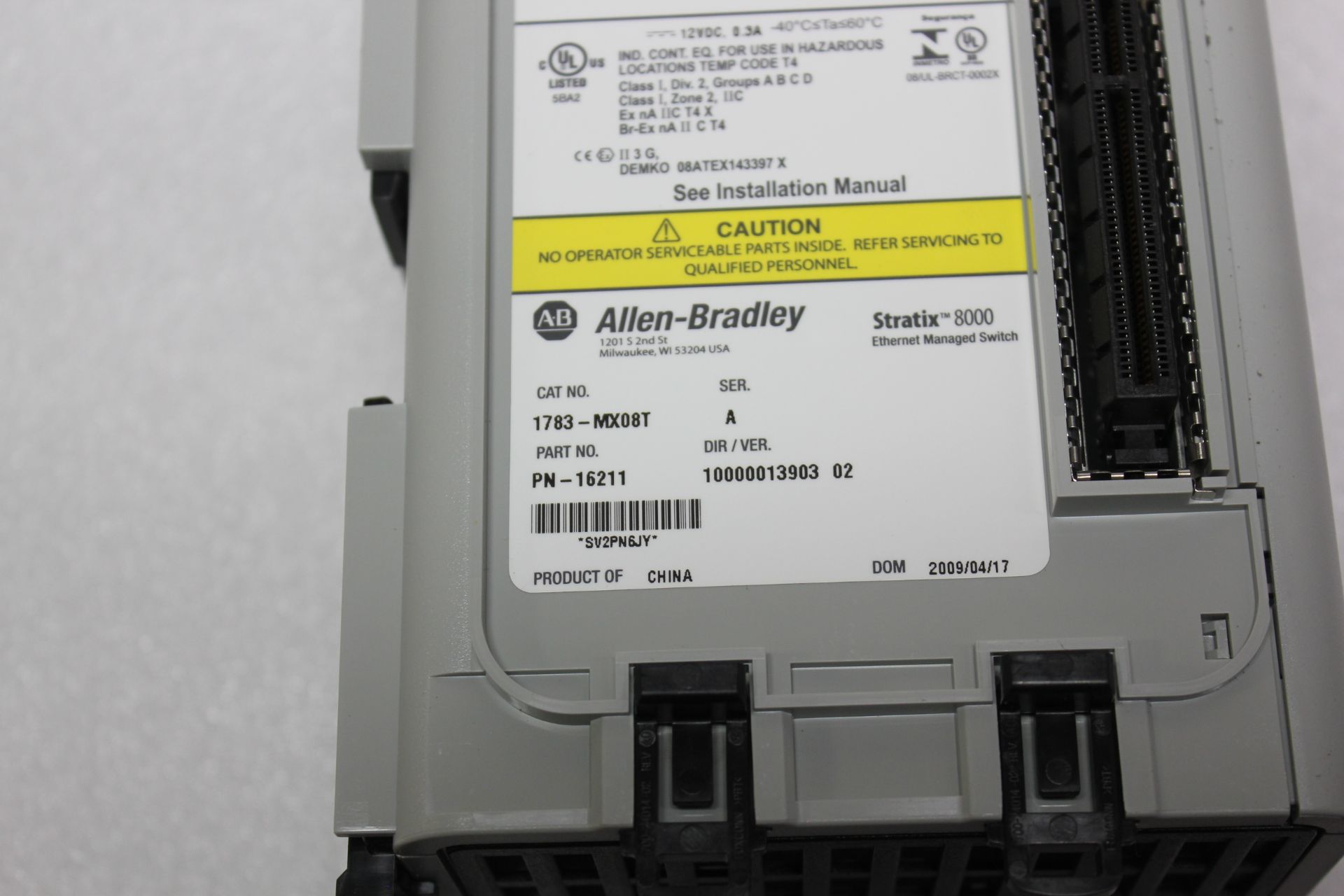 ALLEN BRADLEY INDUSTRIAL ETHERNET SWITCH EXPANSION MODULE - Image 2 of 2