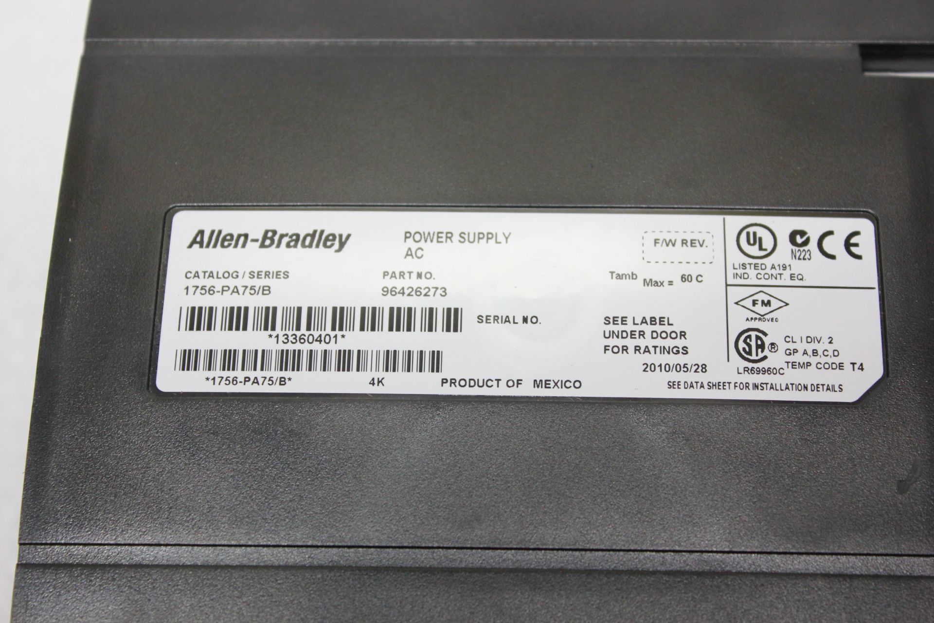 ALLEN BRADLEY CONTROLLOGIX PLC POWER SUPPLY - Image 3 of 3