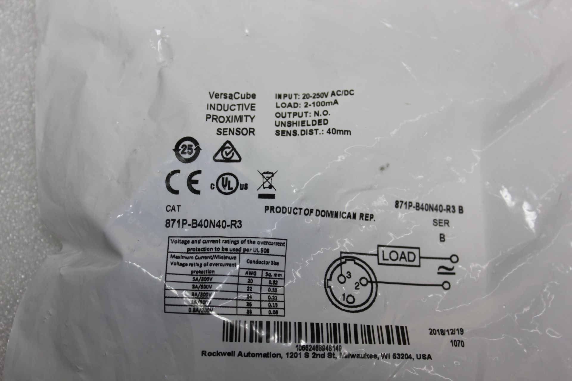 NEW ALLEN BRADLEY INDUCTIVE PROXIMITY SENSOR - Image 2 of 3