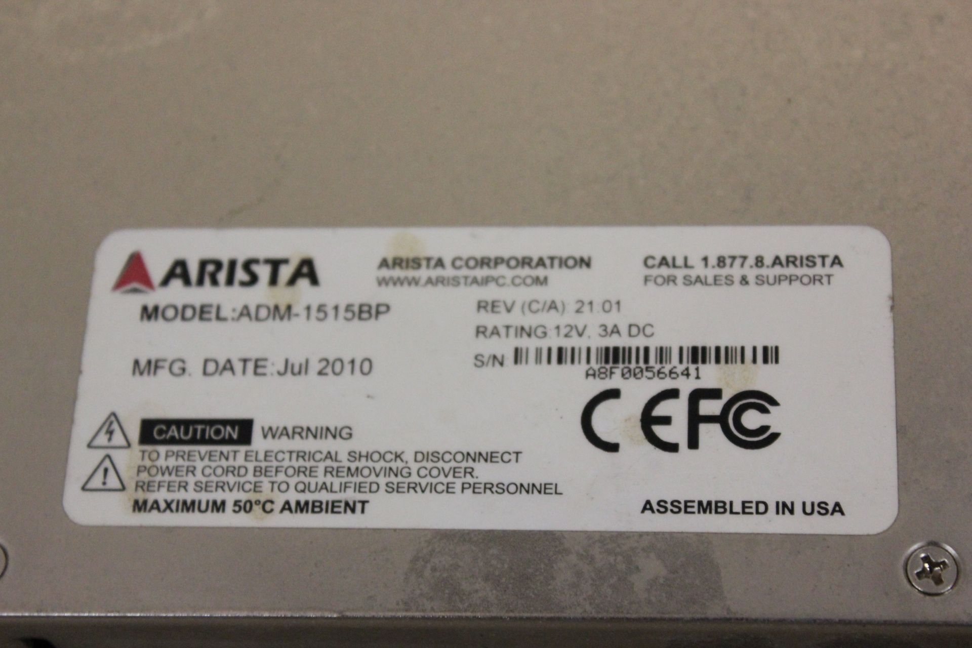 ARISTA LCD TOUCHSCREEN MONITOR PANEL - Image 3 of 4