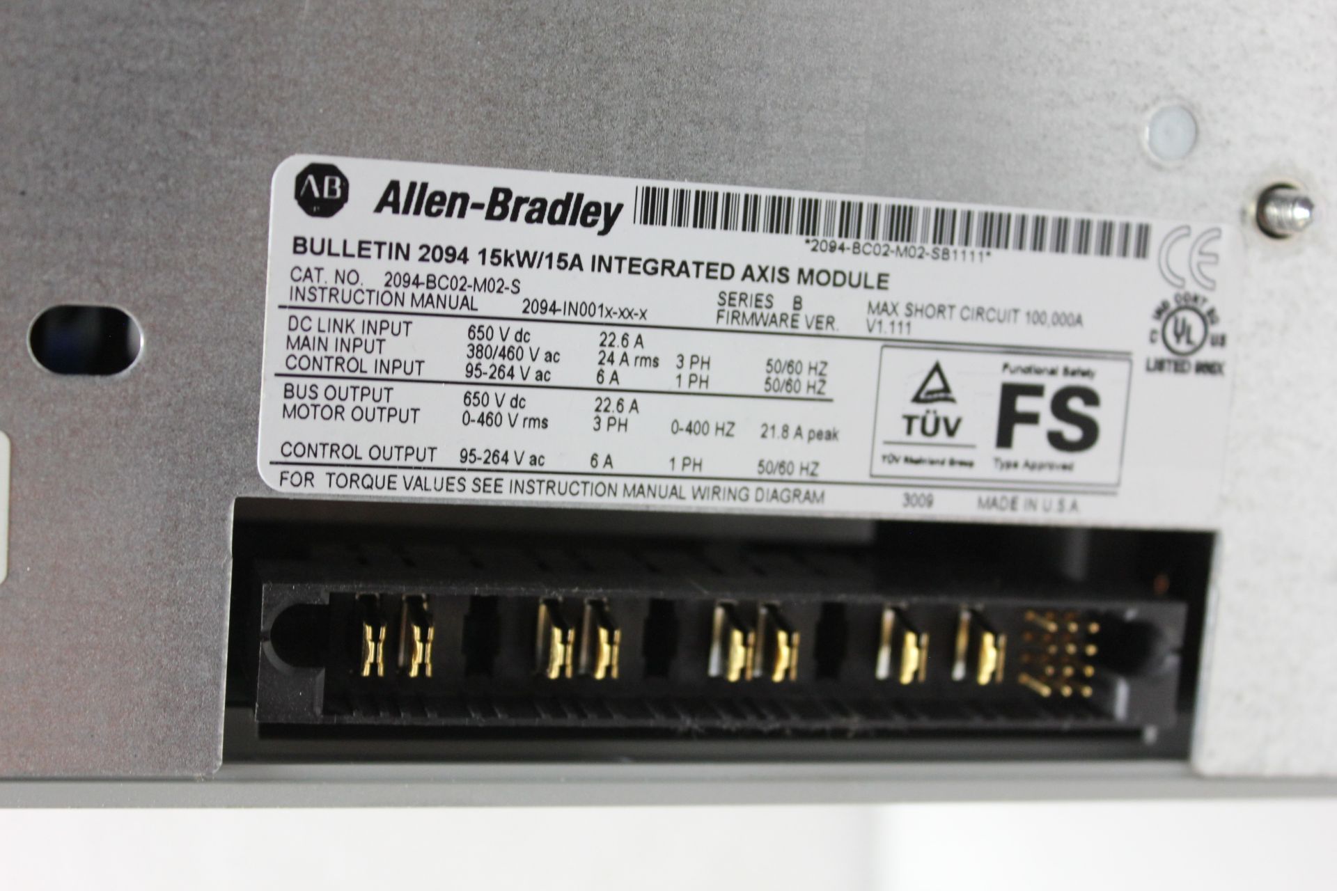 ALLEN BRADLEY KINETIX POWER SUPPLY/SERVO DRIVE - Image 6 of 6