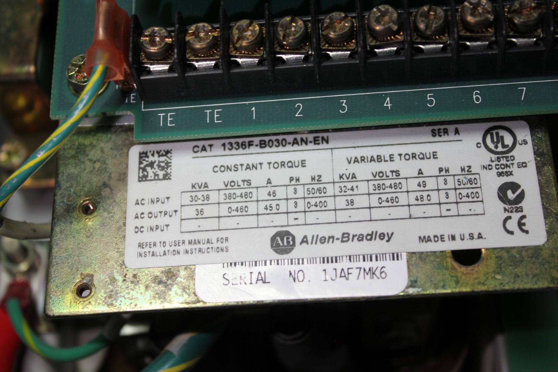 ALLEN BRADLEY 1336 PLUS II 30HP AC DRIVE - Image 11 of 14