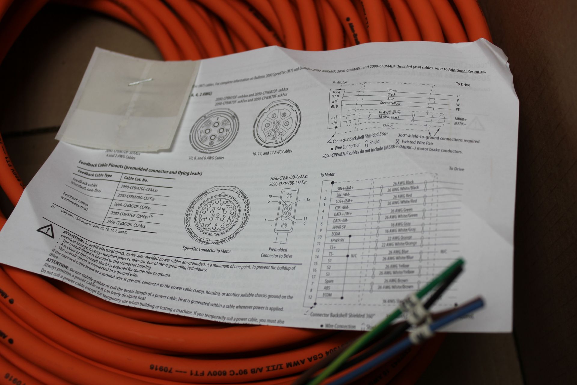 NEW ALLEN BRADLEY SERVO MOTOR CABLE ASSEMBLY - Image 6 of 6