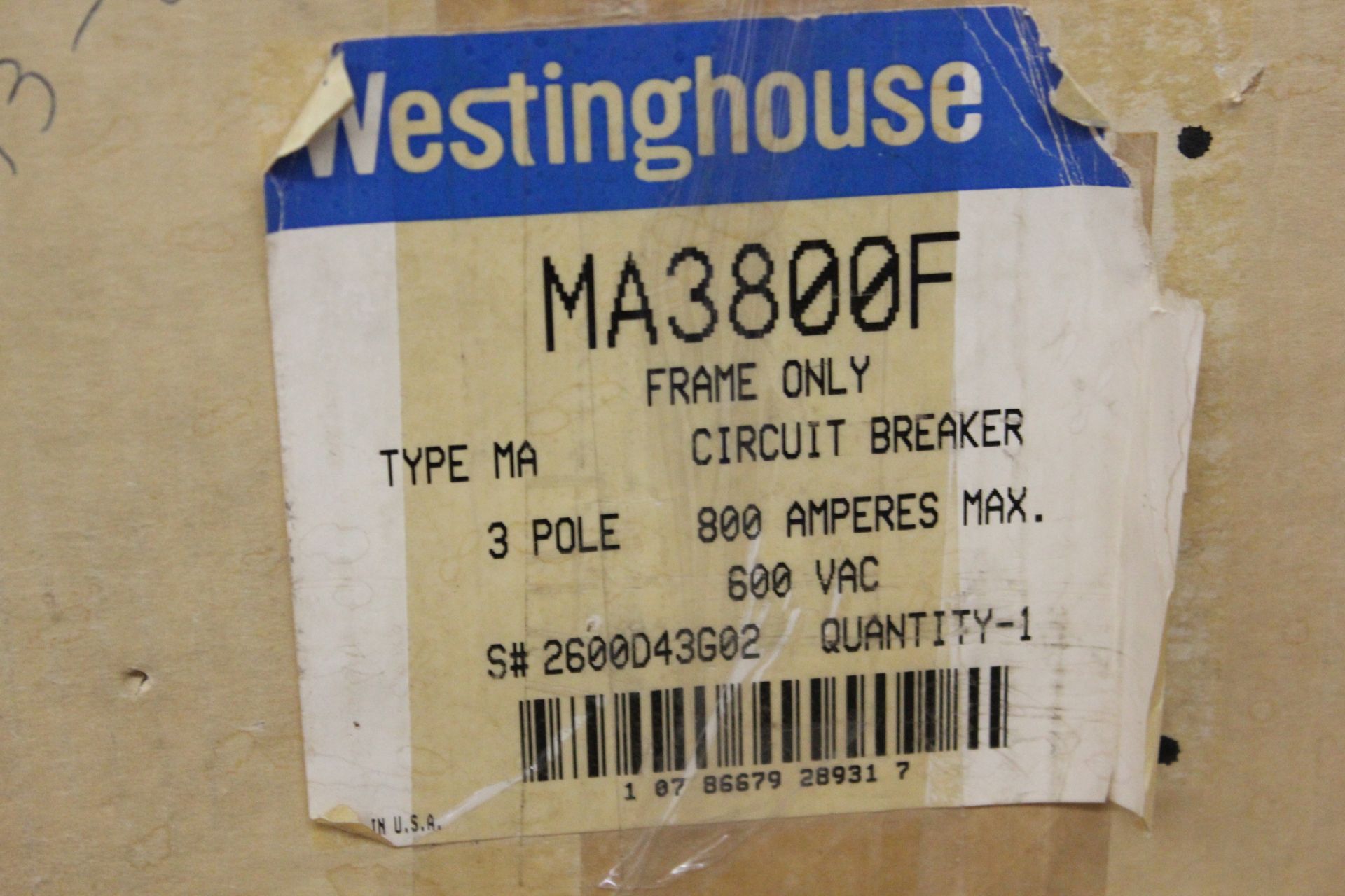 NEW WESTINGHOUSE 3 POLE CIRCUIT BREAKER - Image 2 of 4