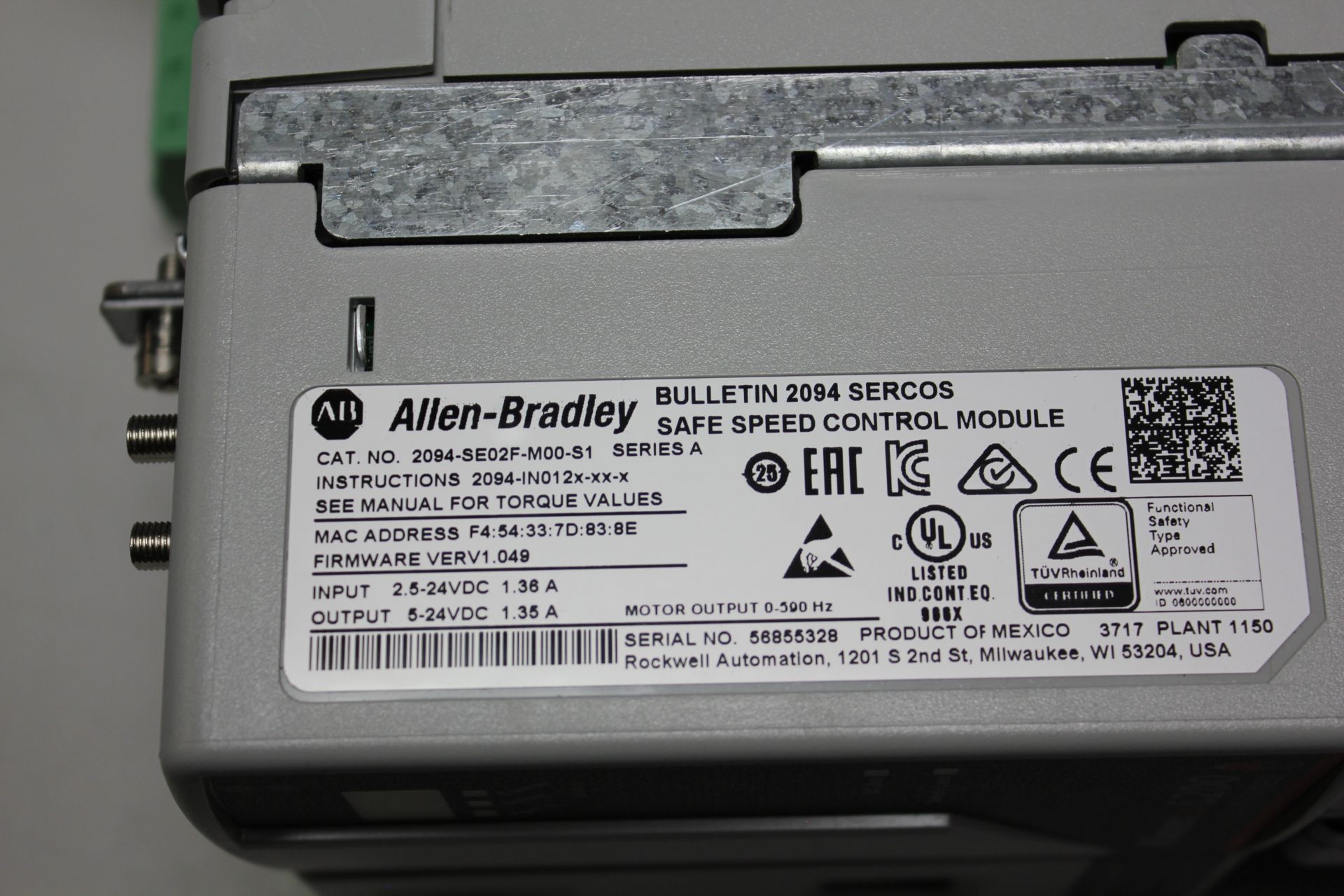 ALLEN BRADLEY KINETIX 6200 P.S./SERVO DRIVE MODULE & SPEED CONTROL - Image 8 of 11