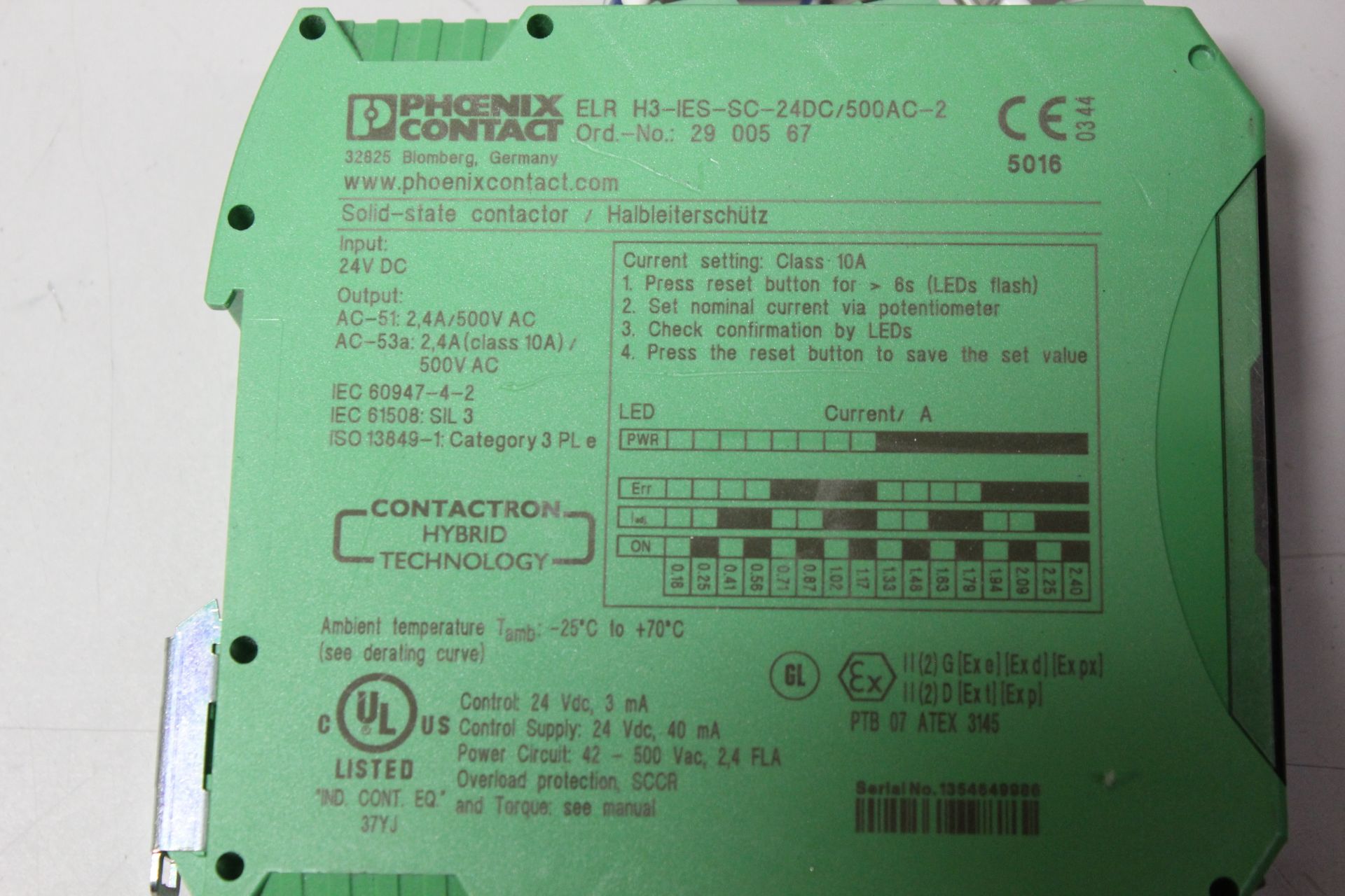 PHOENIX CONTACT SOLID STATE CONTACTOR - Image 4 of 4