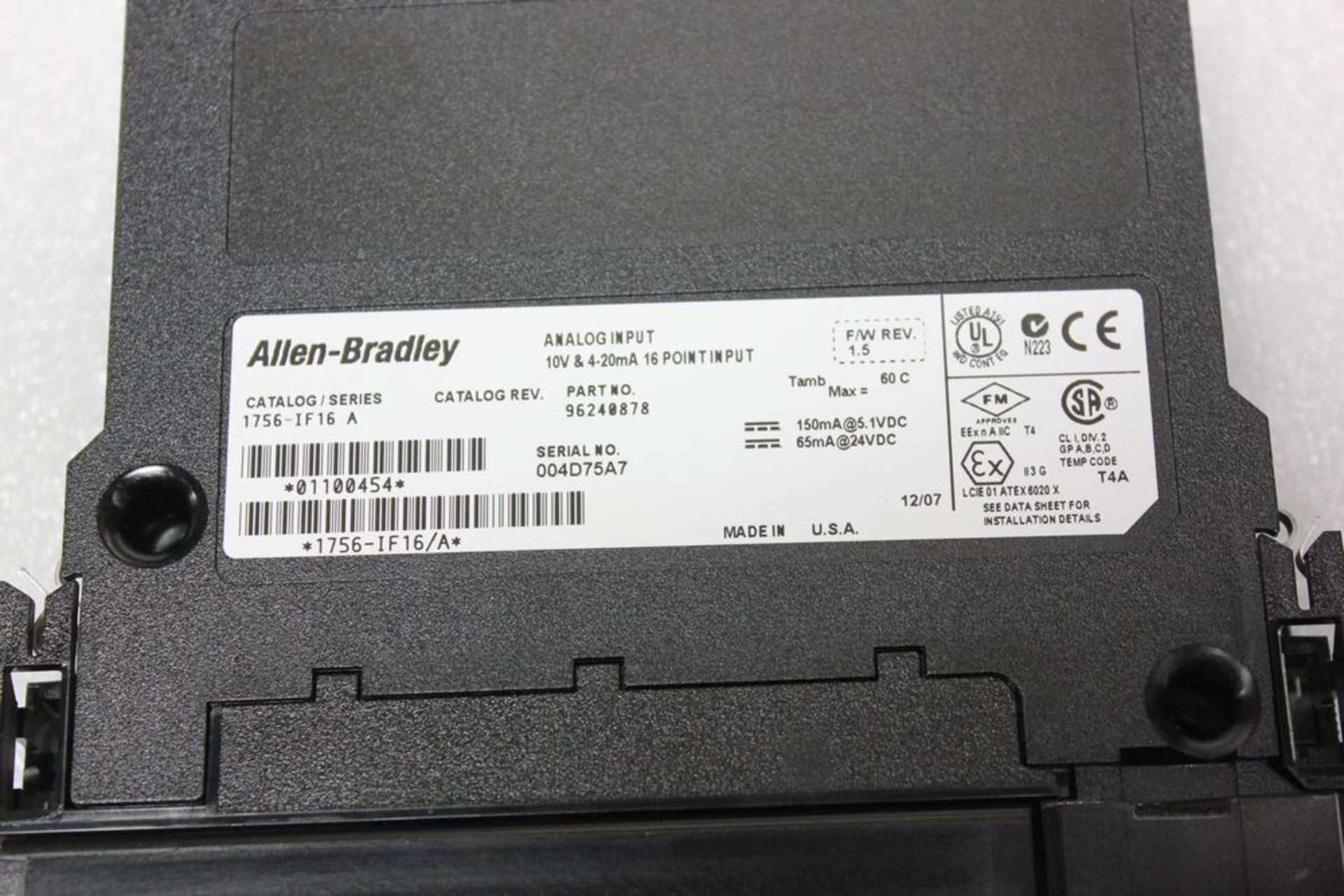 ALLEN BRADLEY CONTROLLOGIX PLC MODULE - Image 3 of 3