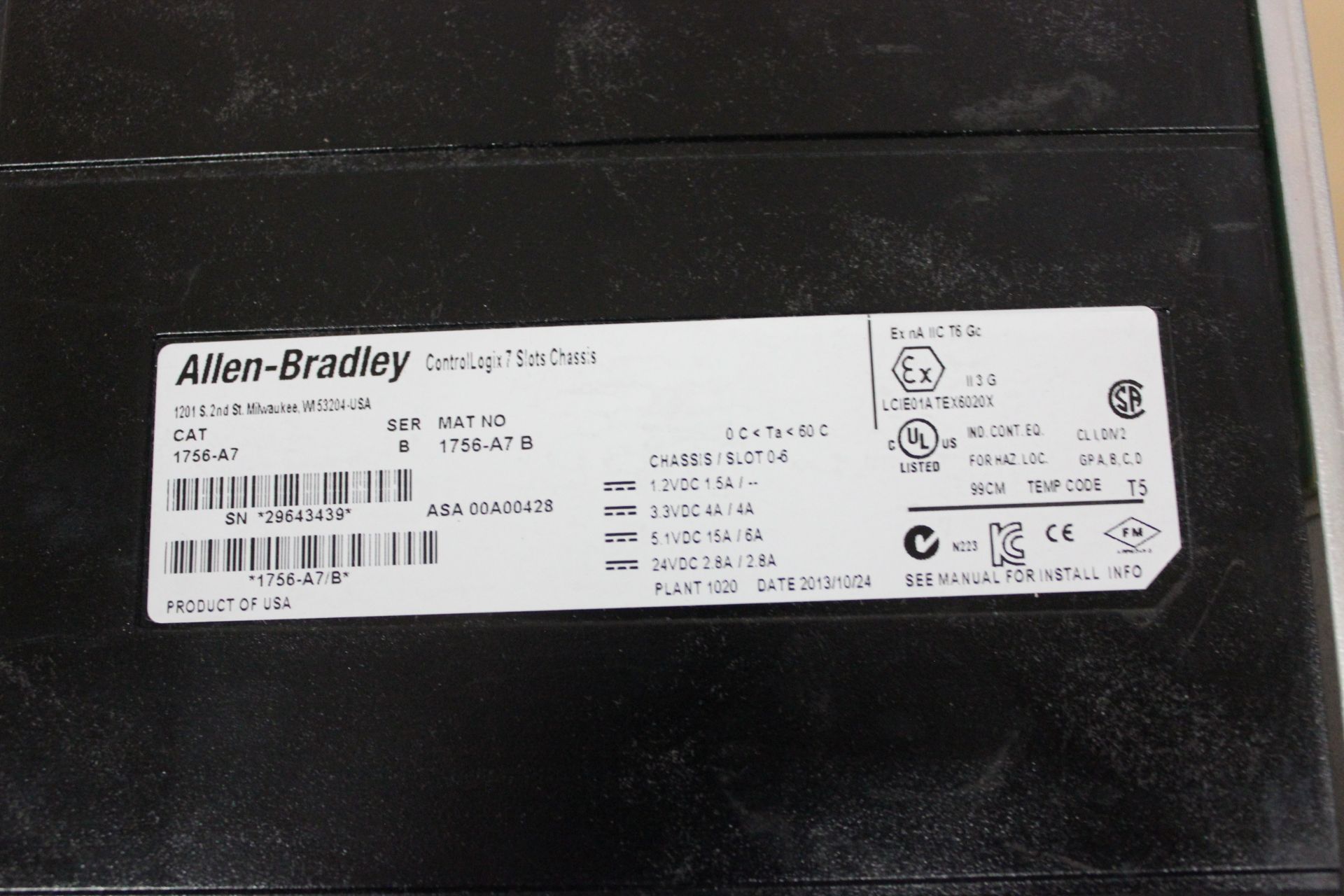 ALLEN BRADLEY CONTROLLOGIX PLC RACK & POWER SUPPLY - Image 4 of 4