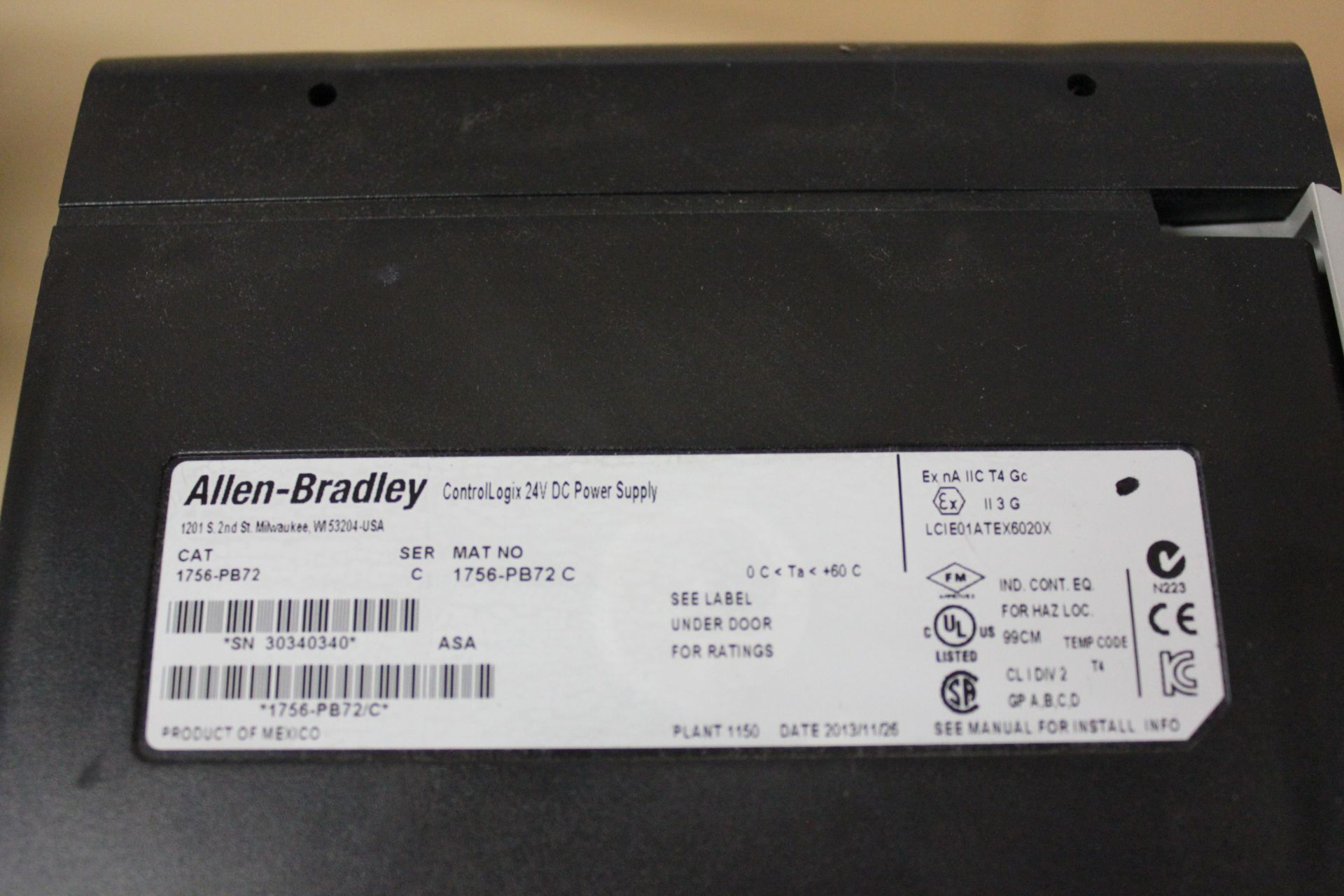 ALLEN BRADLEY CONTROLLOGIX PLC RACK & POWER SUPPLY - Image 3 of 4