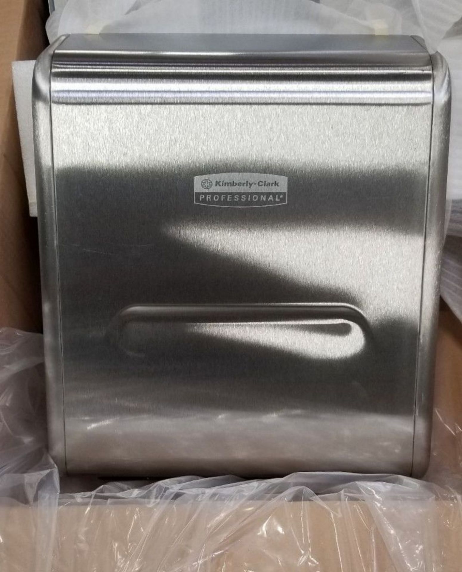 NEW KIMBERLY CLARK STAINLESS STEEL PAPER TOWEL DISPENSER W/TRIM - Image 3 of 3