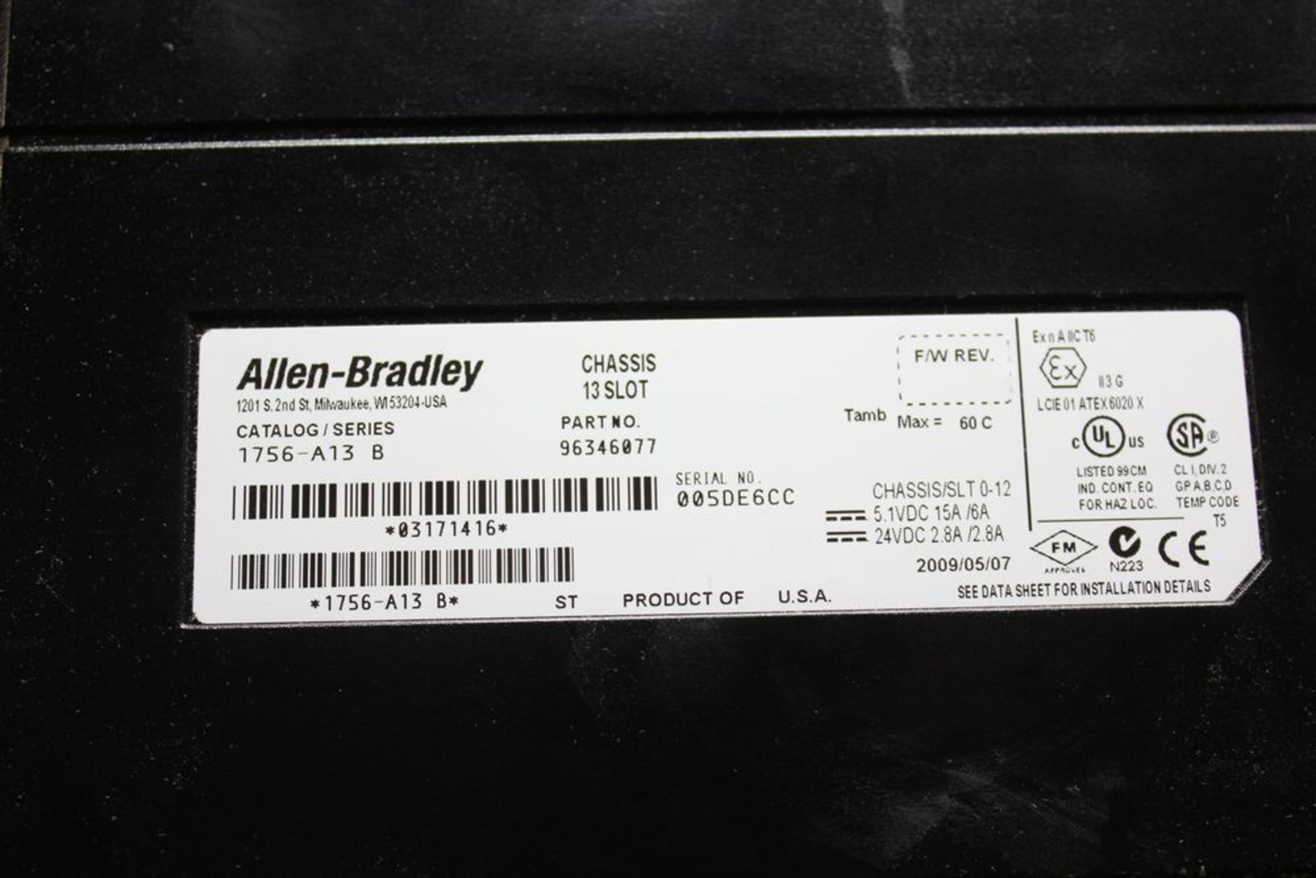 ALLEN BRADLEY CONTROLLOGIX PLC CHASSIS & POWER SUPPLY - Image 4 of 4