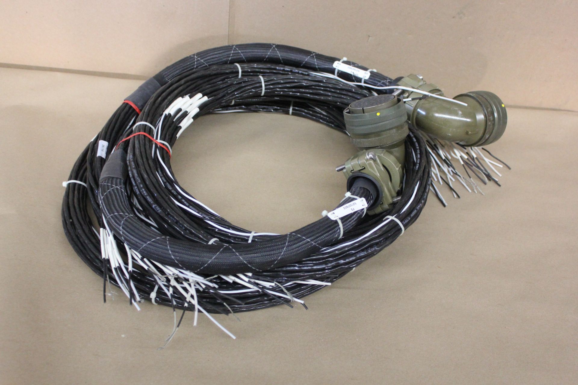 PAIR OF VEAM MIL SPEC CONNECTOR CABLE/WIRE ASSEMBLIES