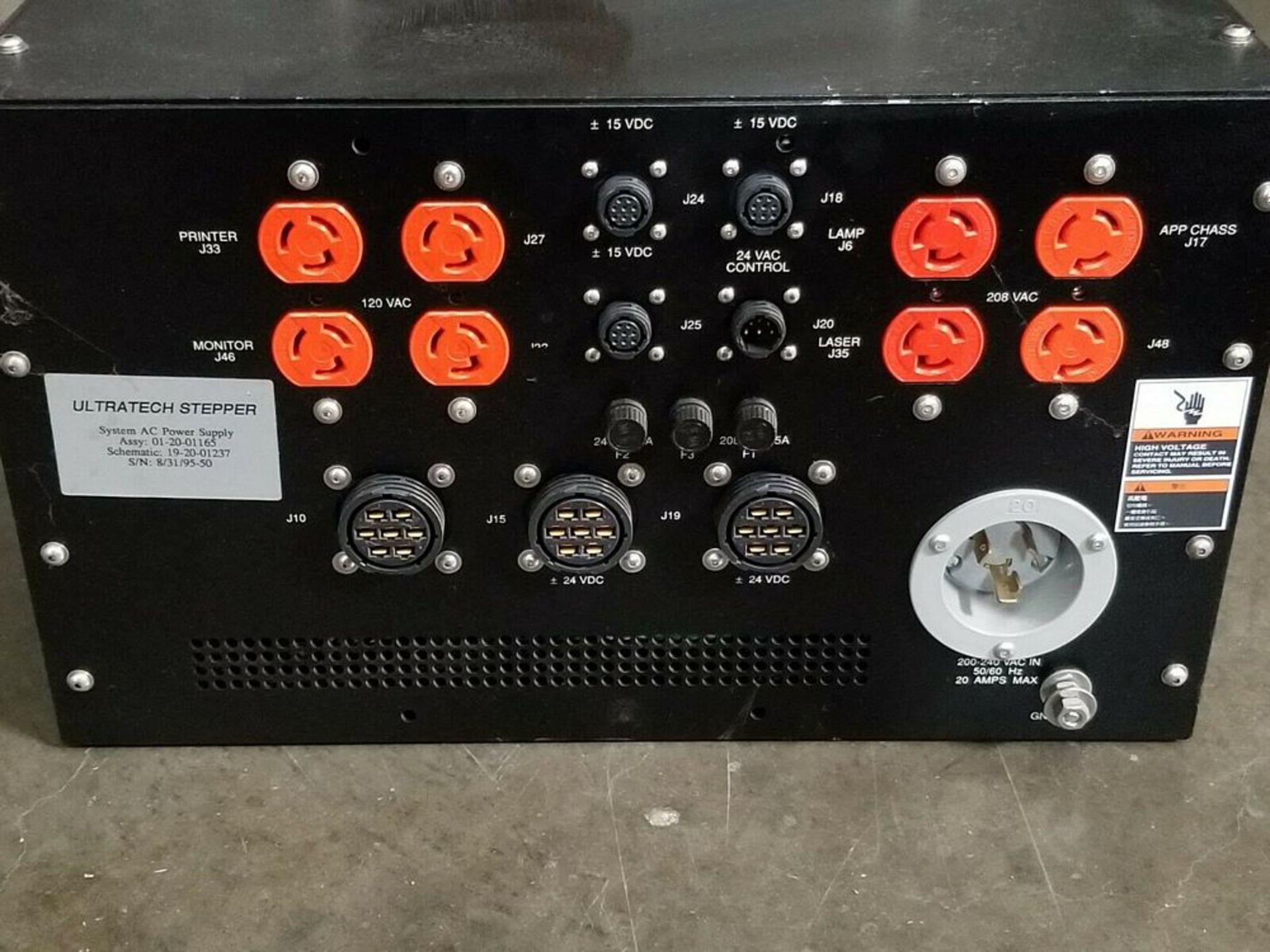 ULTRATECH STEPPER SYSTEM AC POWER SUPPLY - Image 4 of 6
